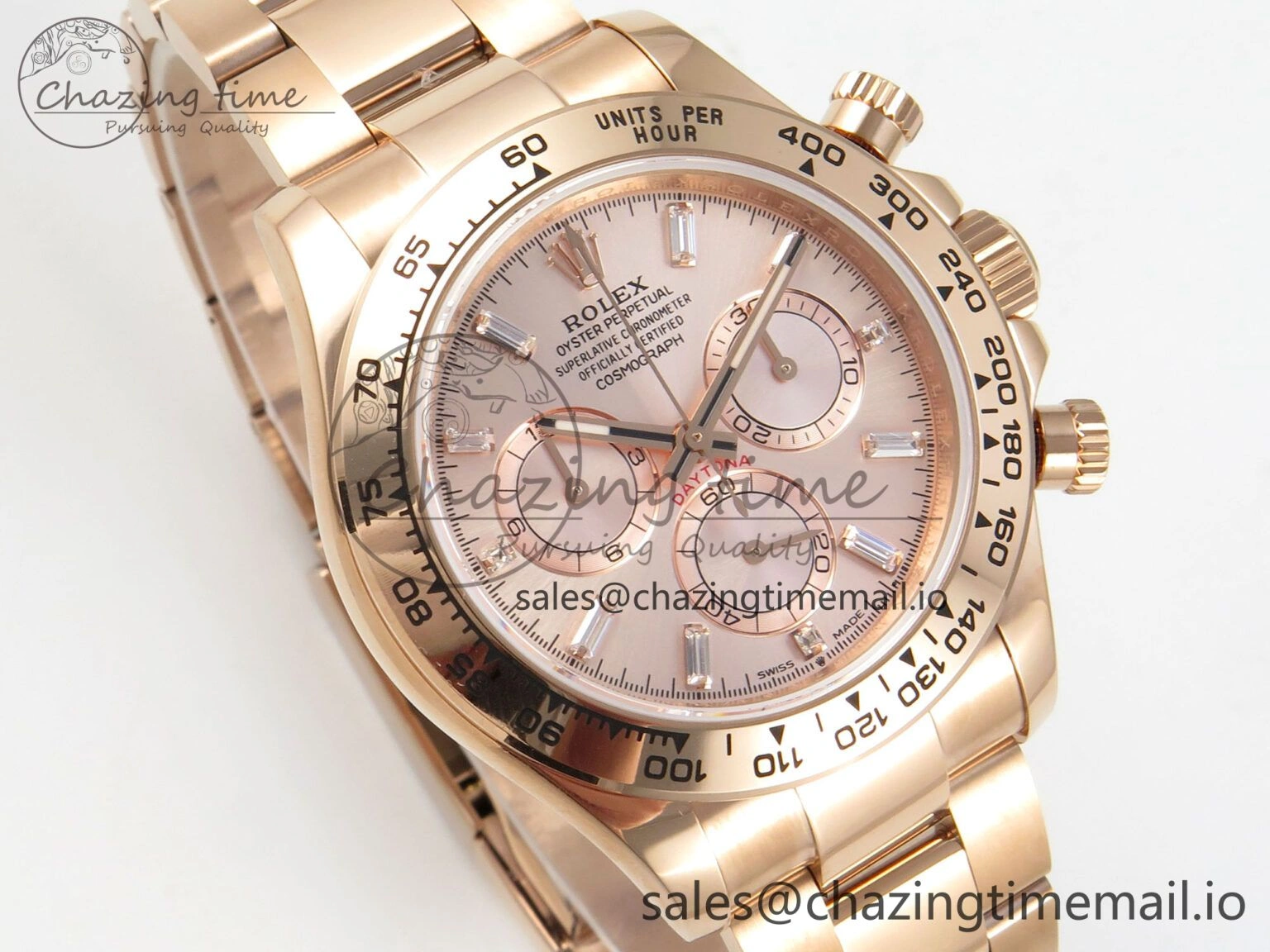 Daytona 126505 RG QF 1:1 Best Edition RG Dial Crystal Markers On RG Bracelet SH4131 V6 (Gain Weight) Comfortable 304