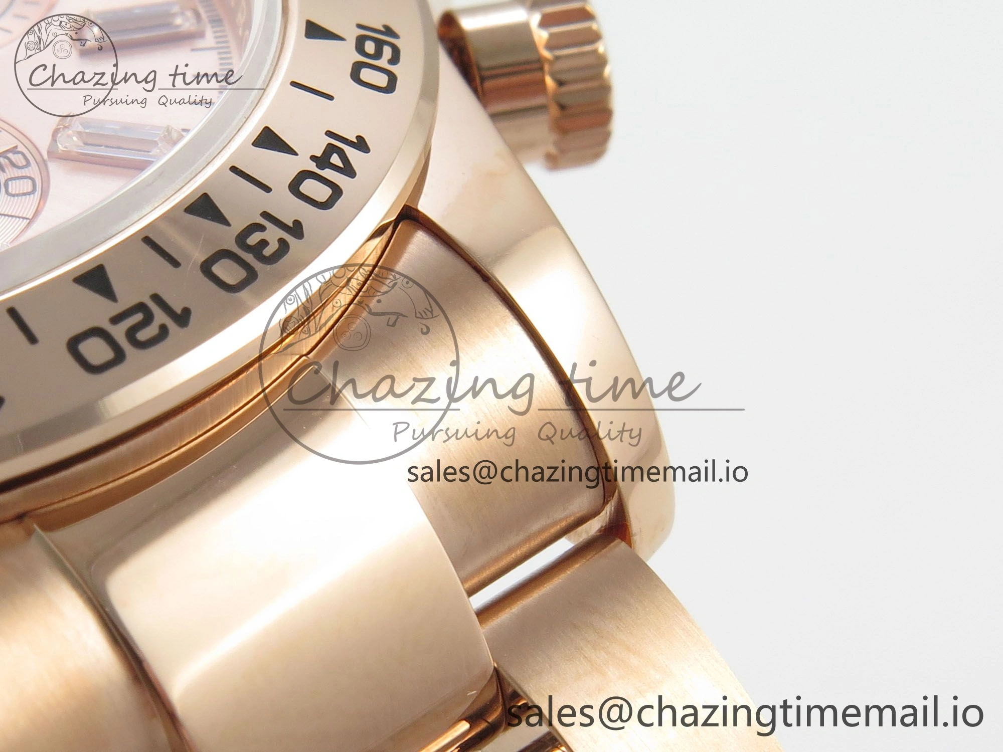 Daytona 126505 RG QF 1:1 Best Edition RG Dial Crystal Markers On RG Bracelet SH4131 V6 (Gain Weight) Comfortable 304
