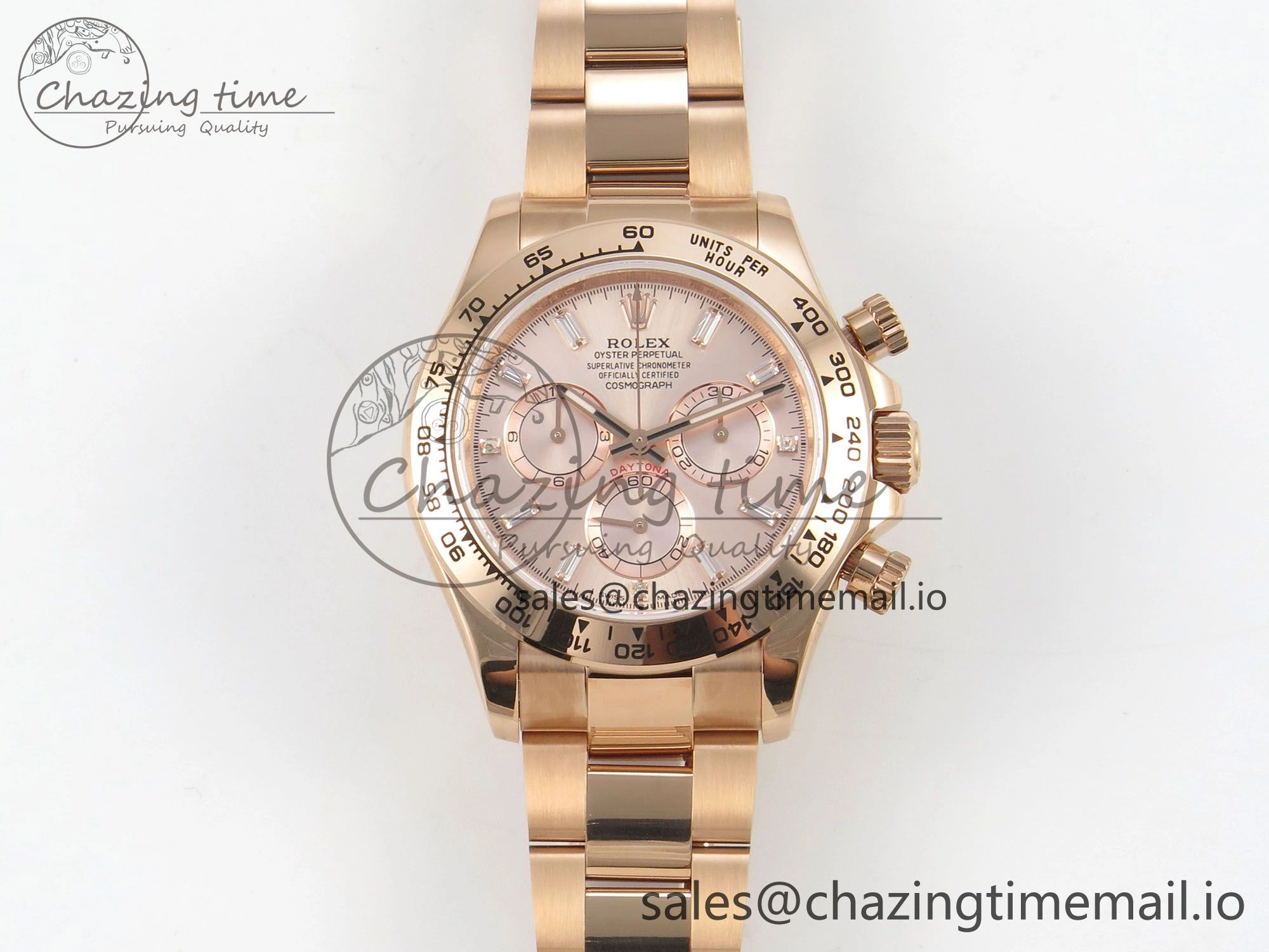 Daytona 126505 RG QF 1:1 Best Edition RG Dial Crystal Markers On RG Bracelet SH4131 V6 (Gain Weight) Comfortable 304