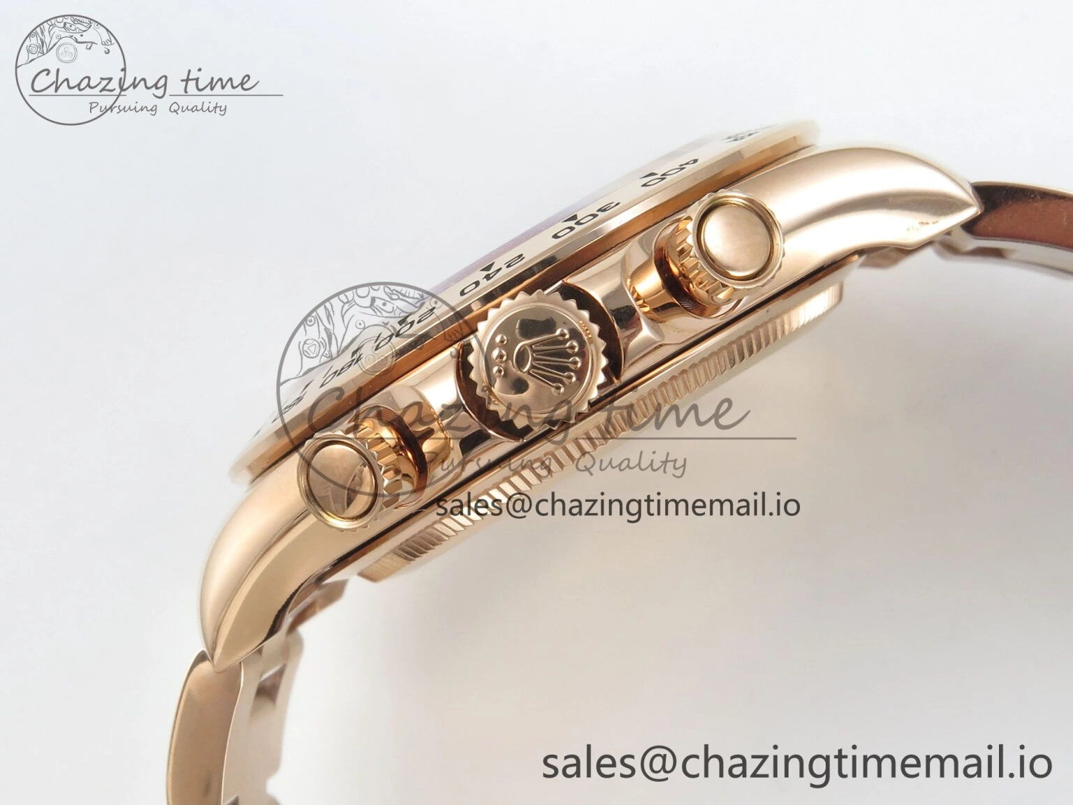 Daytona 126505 RG QF 1:1 Best Edition RG Dial Crystal Markers On RG Bracelet SH4131 V6 (Gain Weight) Comfortable 304
