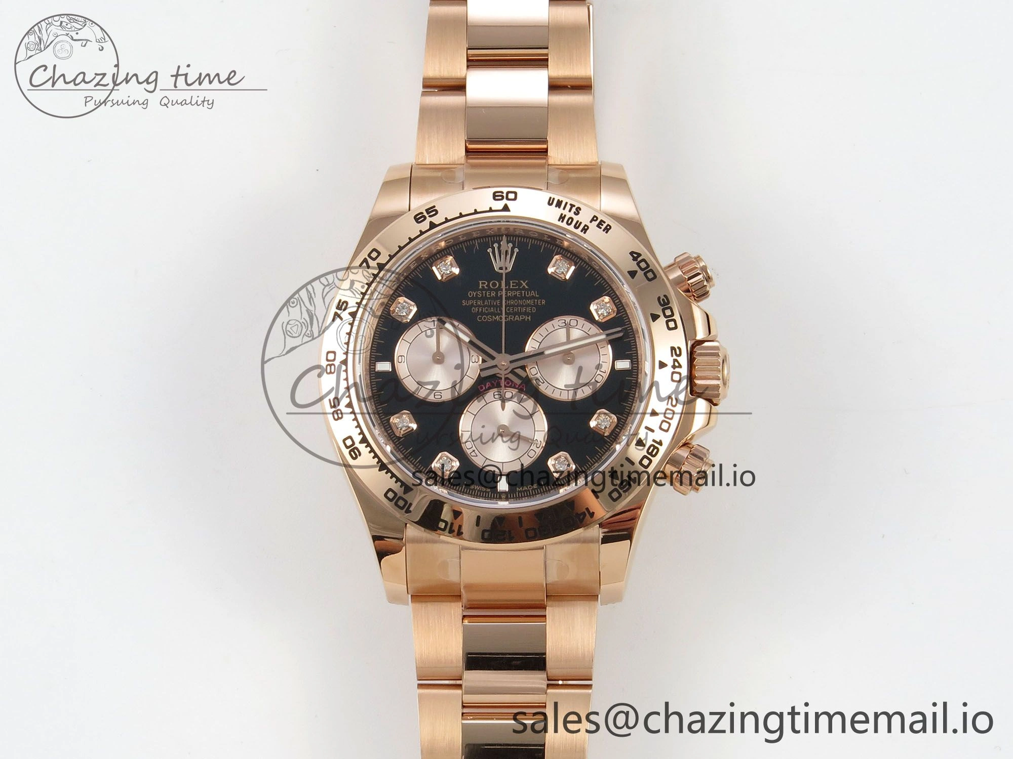 Daytona 126505 THBF 1:1 Best Edition Black RG Dial on RG Bracelet SH UrbanStyle 110