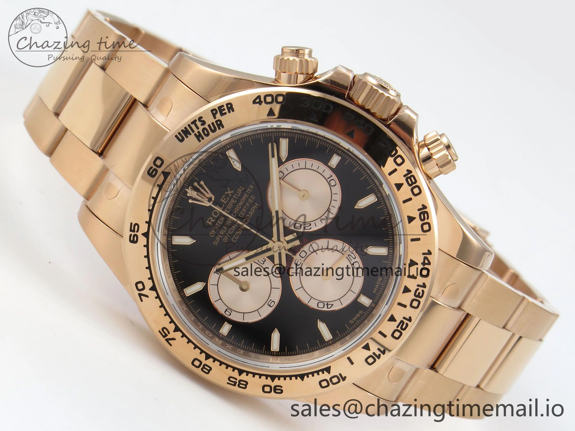 Daytona 126505 VSF 1:1 Best Edition Black Dial RG Subdial On Oyster Bracelet DD4131(Gain Weight) SmartChoice 39