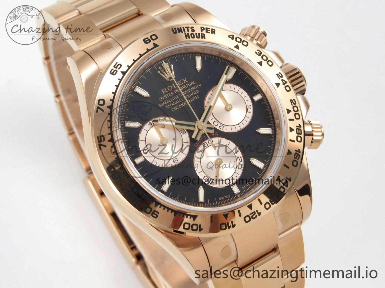Daytona 126505 VSF 1:1 Best Edition Black Dial RG Subdial On Oyster Bracelet DD4131(Gain Weight) SmartChoice 39