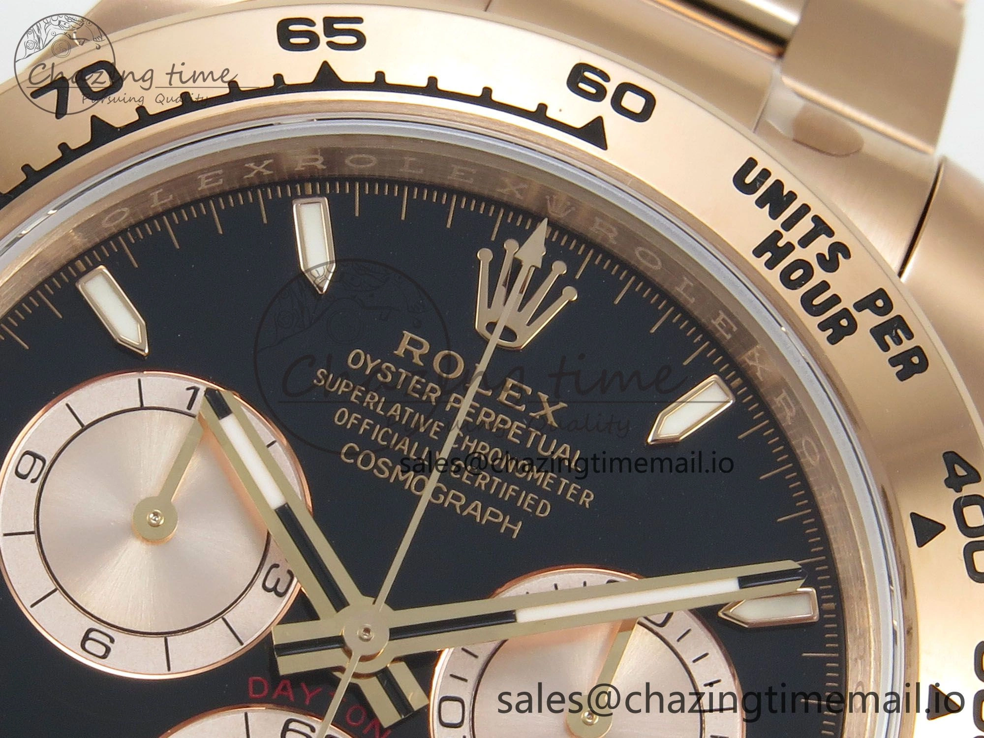 Daytona 126505 VSF 1:1 Best Edition Black Dial RG Subdial On Oyster Bracelet DD4131(Gain Weight) SmartChoice 39