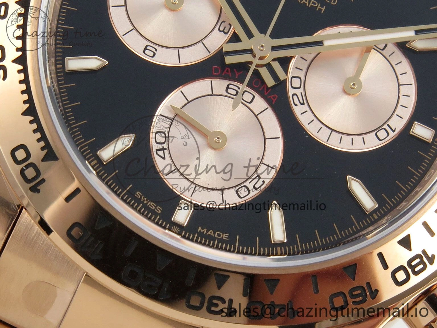 Daytona 126505 VSF 1:1 Best Edition Black Dial RG Subdial On Oyster Bracelet DD4131(Gain Weight) SmartChoice 39