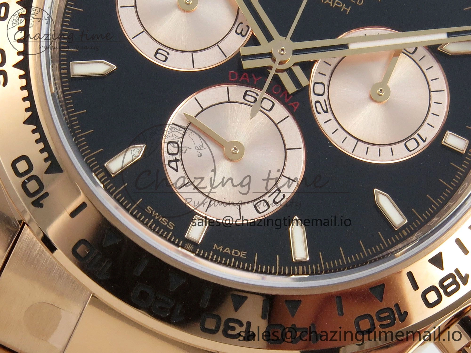 Daytona 126505 VSF 1:1 Best Edition Black Dial RG Subdial On Oyster Bracelet DD4131(Gain Weight) SmartChoice 39
