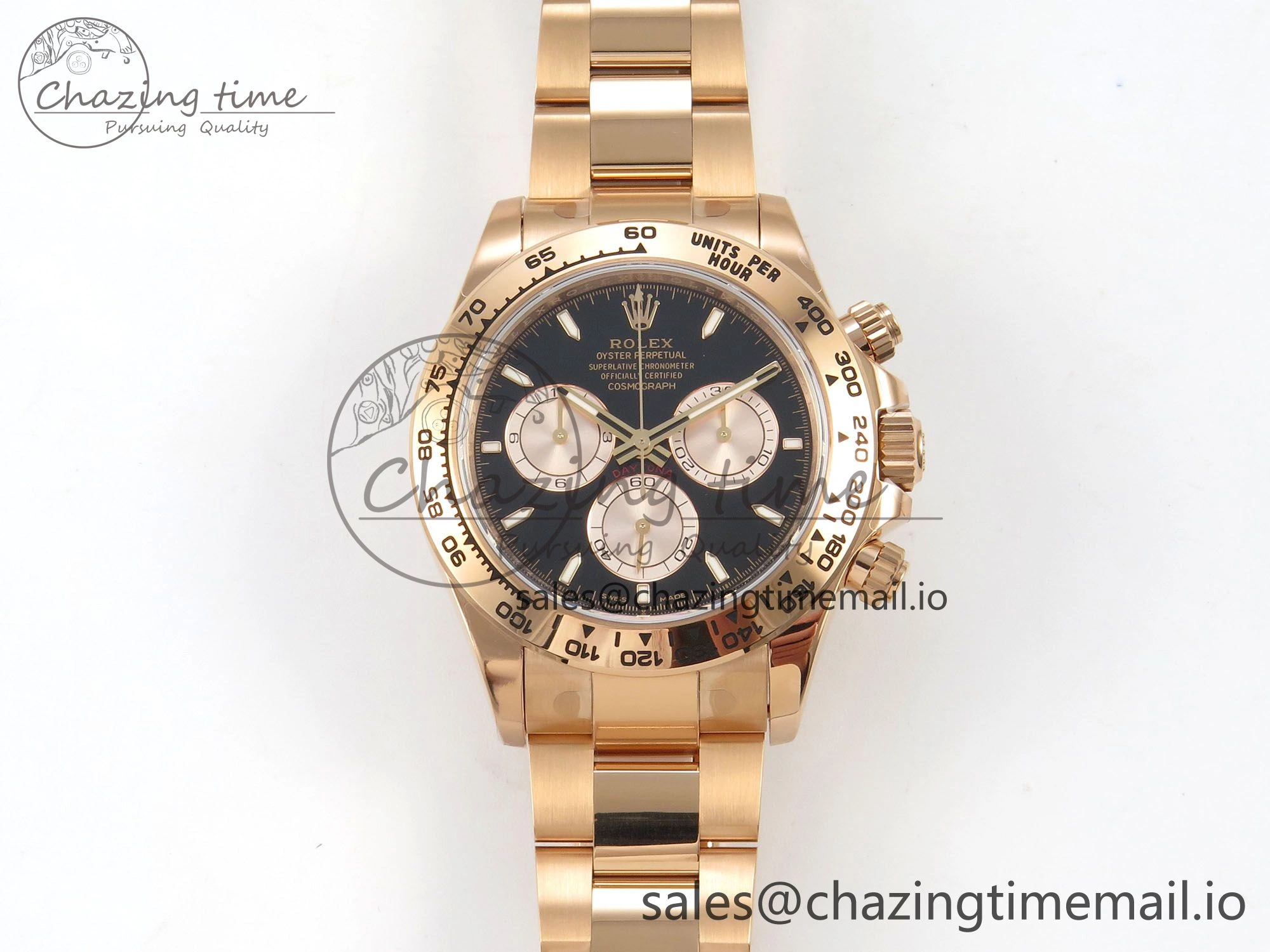 Daytona 126505 VSF 1:1 Best Edition Black Dial RG Subdial On Oyster Bracelet DD4131(Gain Weight) SmartChoice 39
