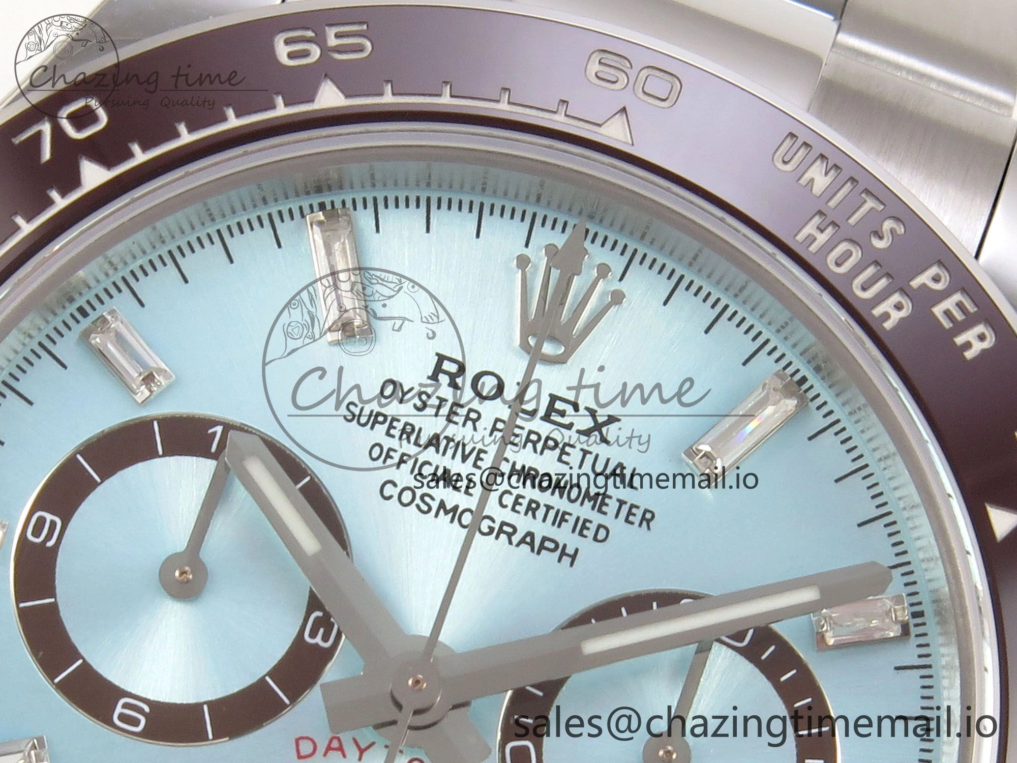 Daytona 126506 904L SS Clean 1:1 Best Edition Ice Blue Dial Diamonds Markers on 904L SS Bracelet Super Clone DD Snug 250