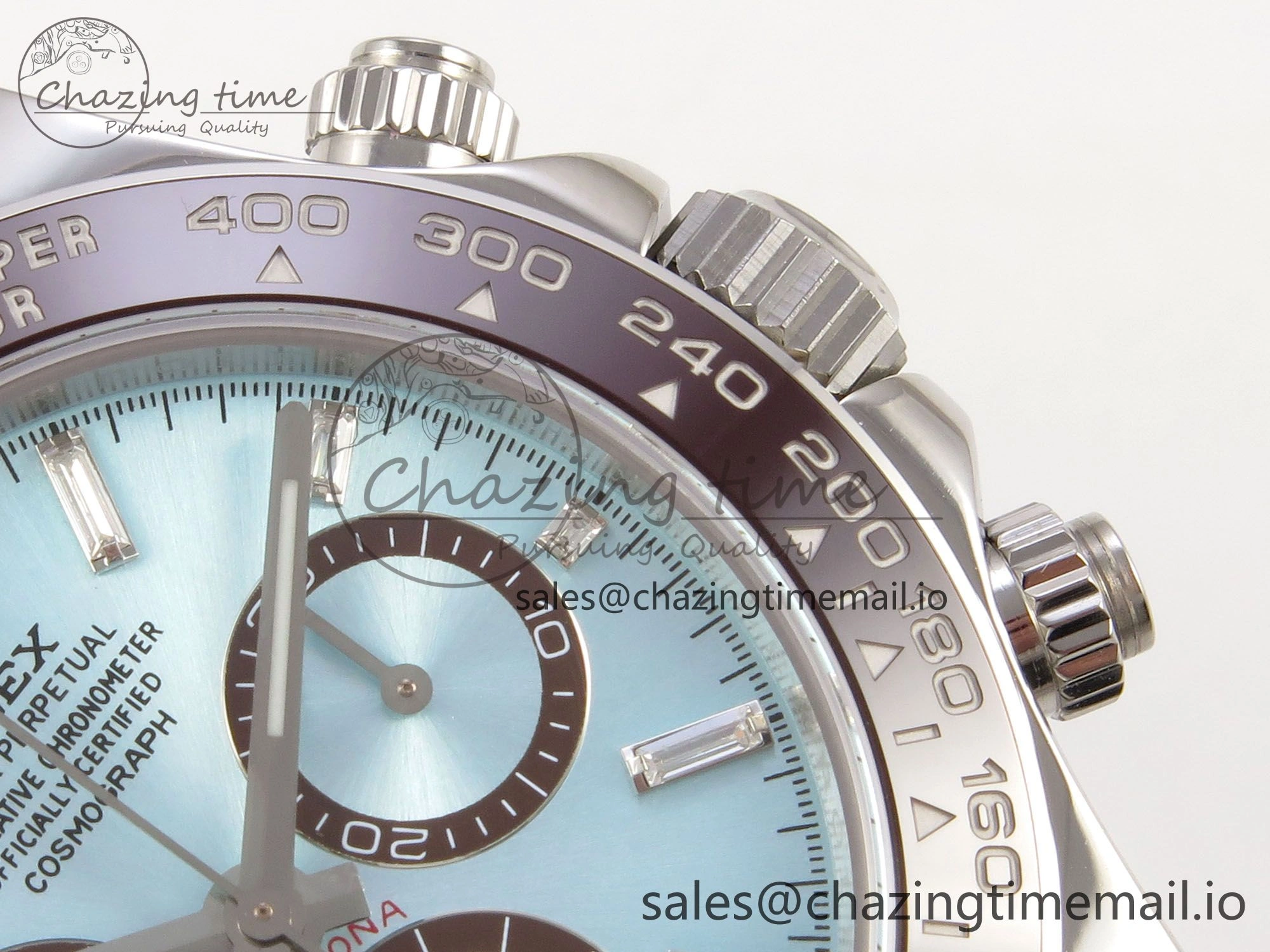 Daytona 126506 904L SS Clean 1:1 Best Edition Ice Blue Dial Diamonds Markers on 904L SS Bracelet Super Clone DD Snug 250
