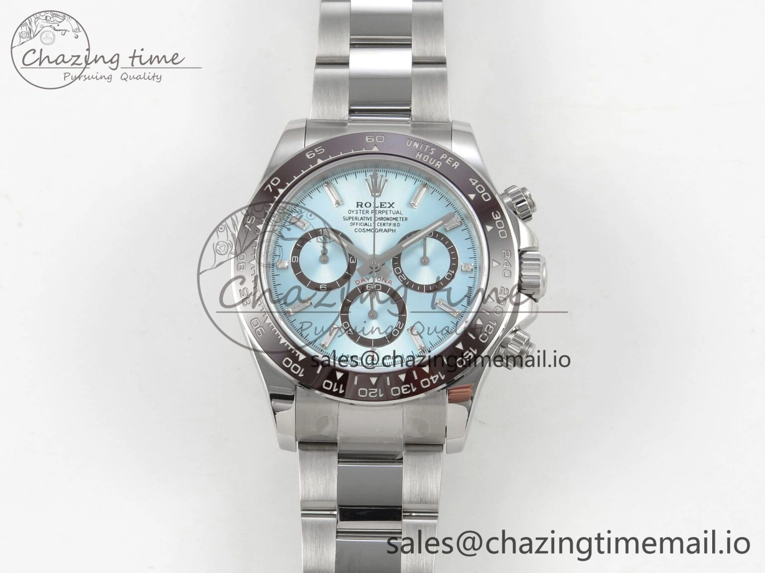 Daytona 126506 904L SS Clean 1:1 Best Edition Ice Blue Dial Diamonds Markers on 904L SS Bracelet Super Clone DD Snug 250