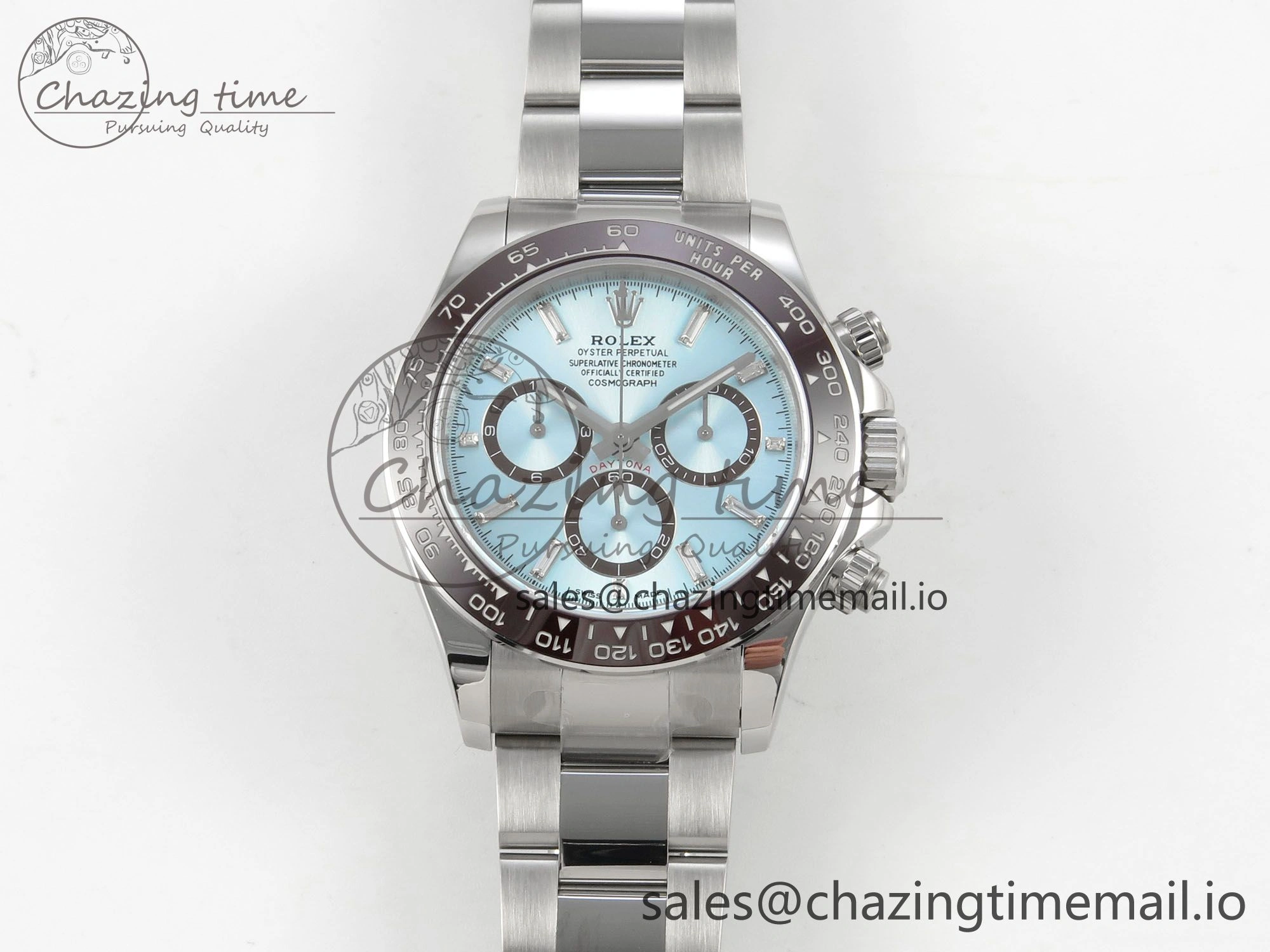 Daytona 126506 904L SS Clean 1:1 Best Edition Ice Blue Dial Diamonds Markers on 904L SS Bracelet Super Clone DD Snug 250