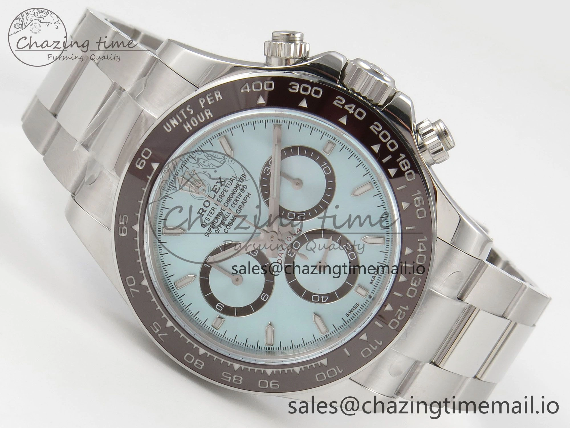 Daytona 126506 904L SS Clean 1:1 Best Edition Ice Blue Dial Sticks Markers on 904L SS Bracelet Super Clone DD FastDry 252