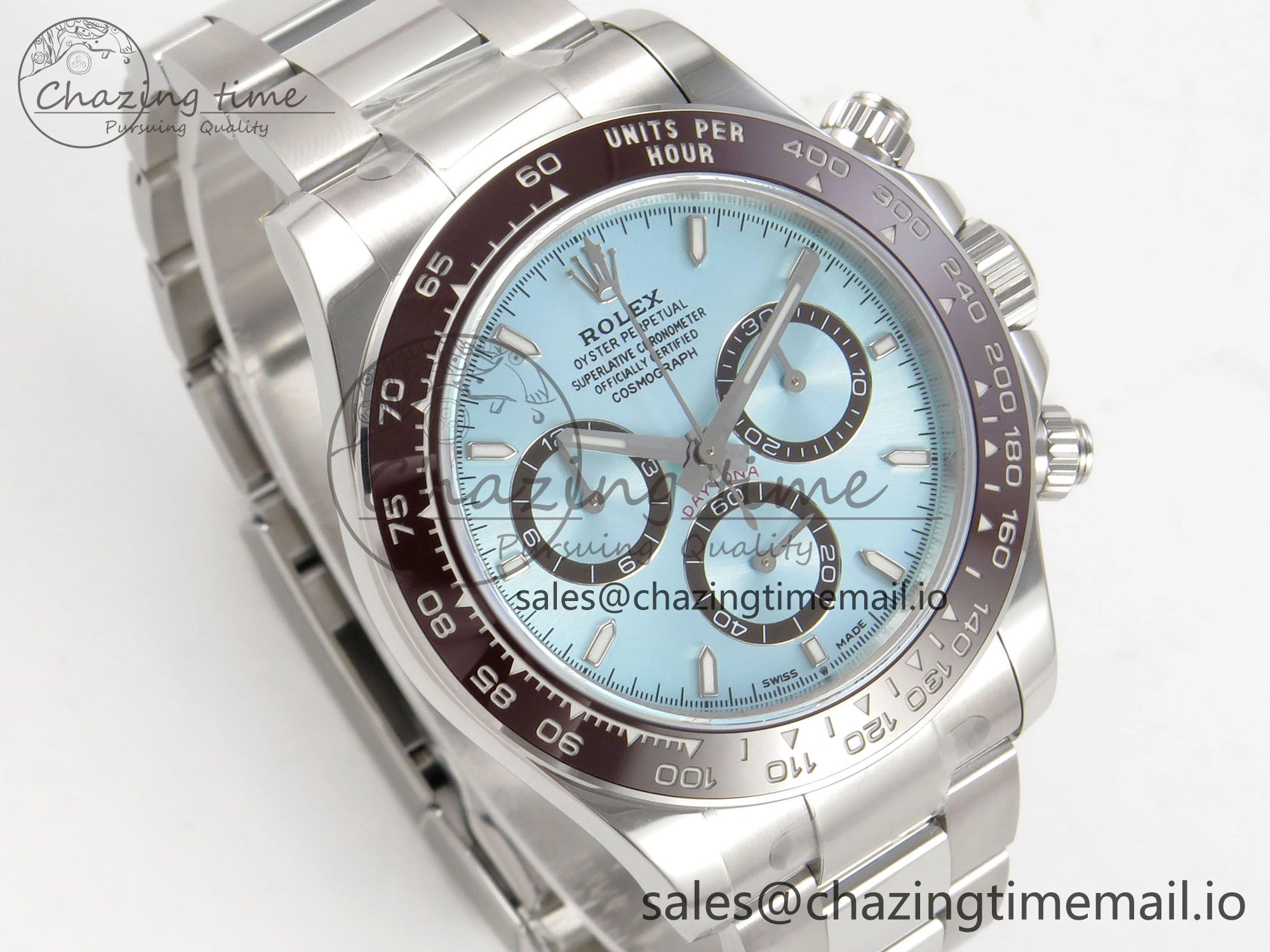 Daytona 126506 904L SS Clean 1:1 Best Edition Ice Blue Dial Sticks Markers on 904L SS Bracelet Super Clone DD FastDry 252