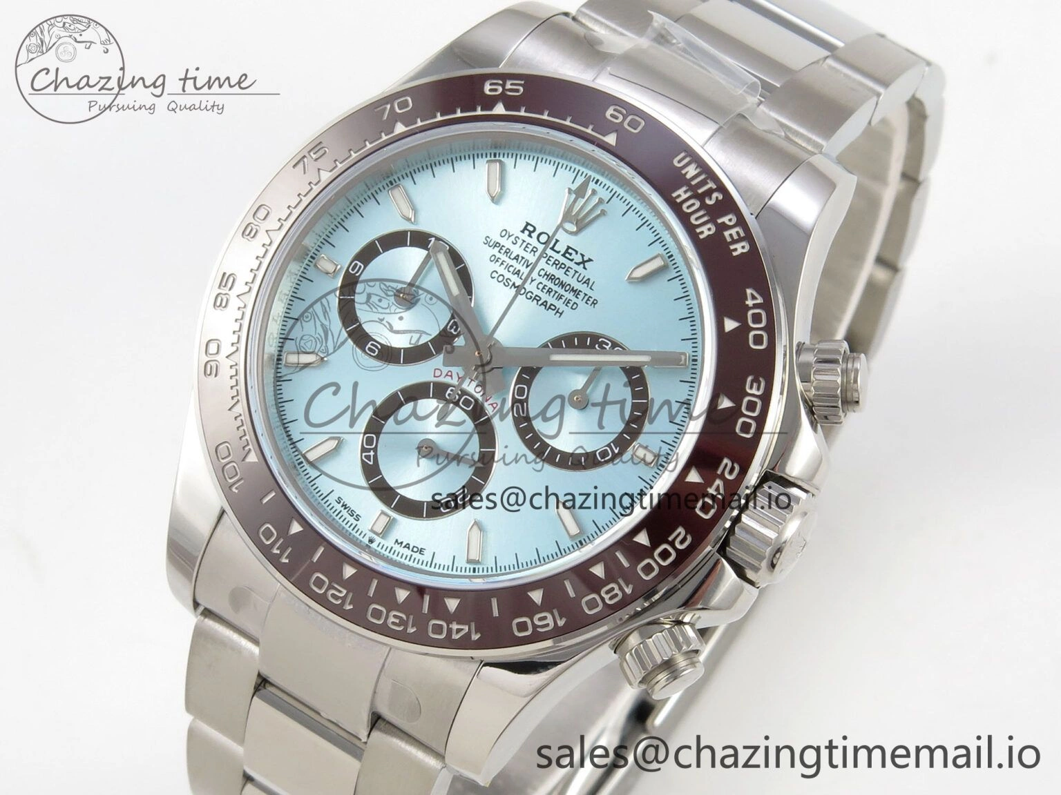 Daytona 126506 904L SS Clean 1:1 Best Edition Ice Blue Dial Sticks Markers on 904L SS Bracelet Super Clone DD FastDry 252