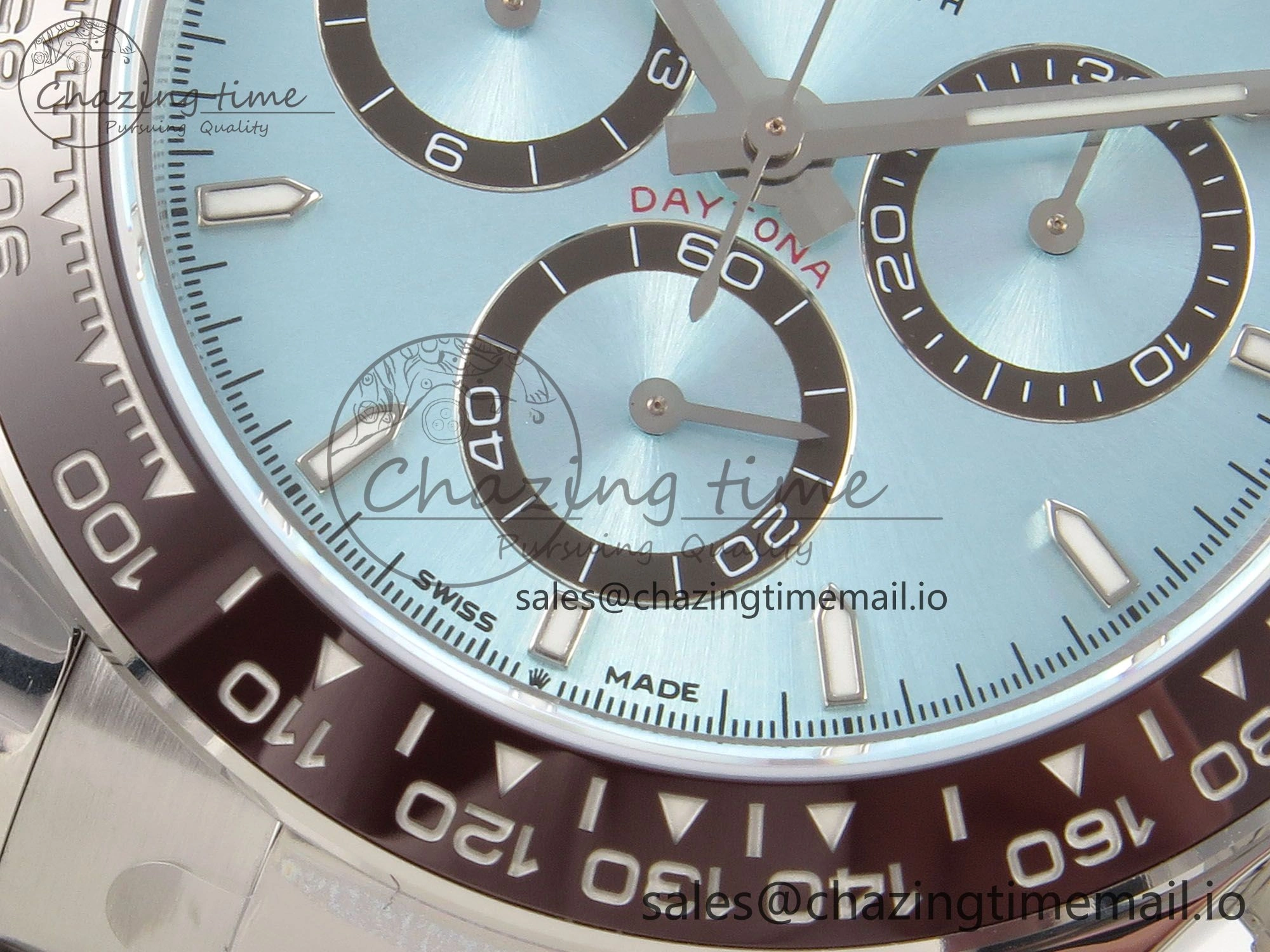 Daytona 126506 904L SS Clean 1:1 Best Edition Ice Blue Dial Sticks Markers on 904L SS Bracelet Super Clone DD FastDry 252