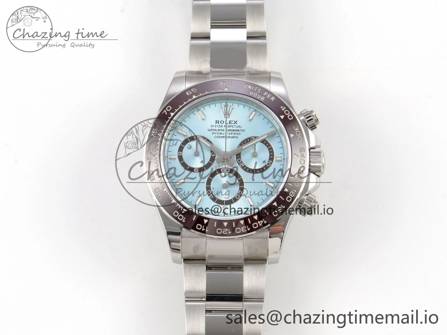 Daytona 126506 904L SS Clean 1:1 Best Edition Ice Blue Dial Sticks Markers on 904L SS Bracelet Super Clone DD FastDry 252