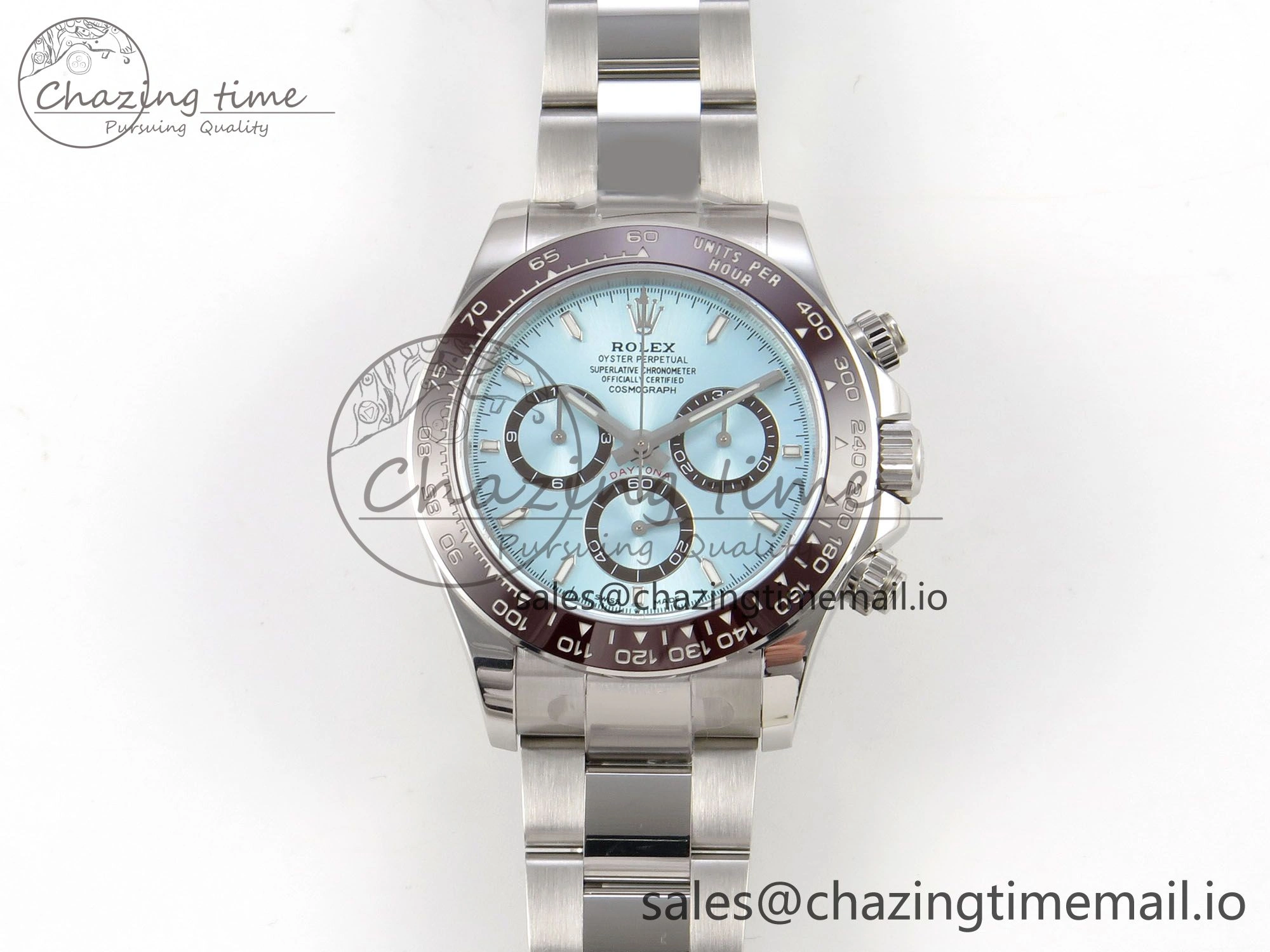 Daytona 126506 904L SS Clean 1:1 Best Edition Ice Blue Dial Sticks Markers on 904L SS Bracelet Super Clone DD FastDry 252