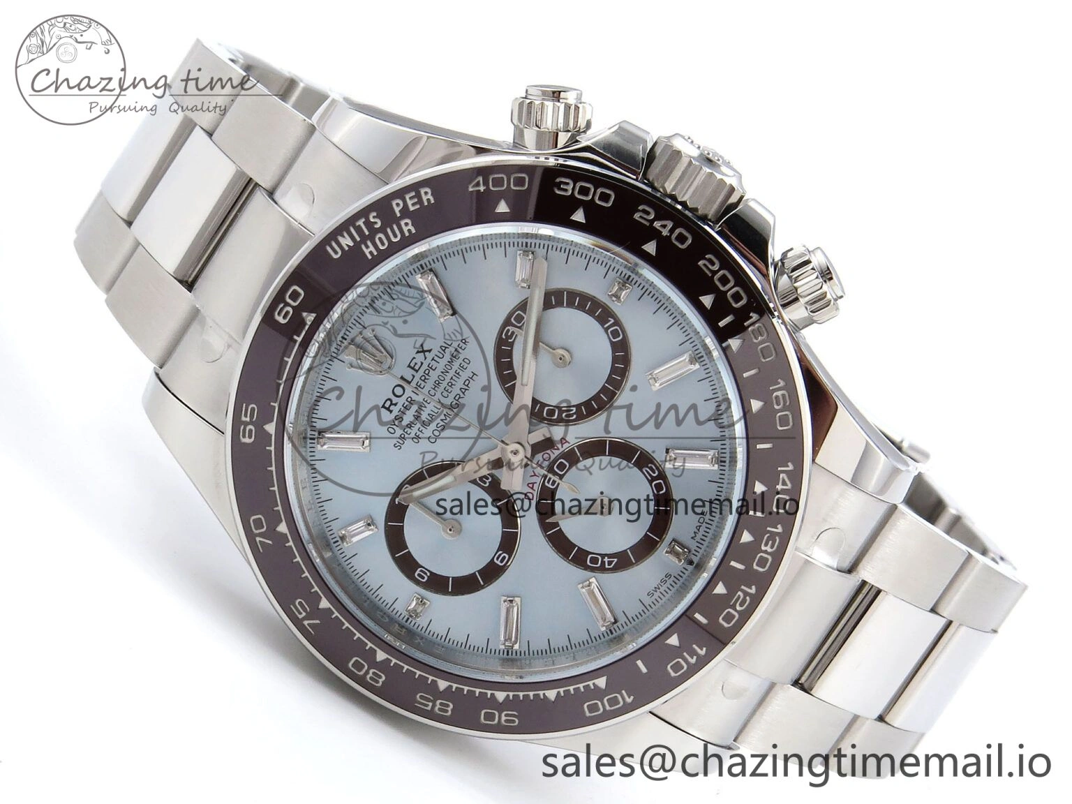 Snug Daytona 126506 APSF 1:1 Best Edition 904L Steel Ice Blue Diamonds Markers Dial on SS Braclet SH 1239