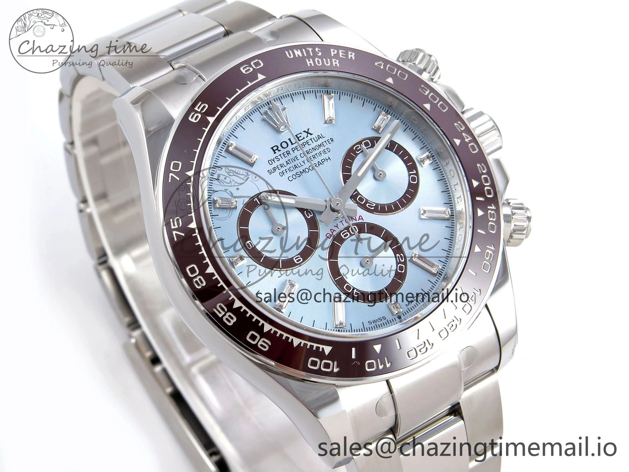 Snug Daytona 126506 APSF 1:1 Best Edition 904L Steel Ice Blue Diamonds Markers Dial on SS Braclet SH 1239