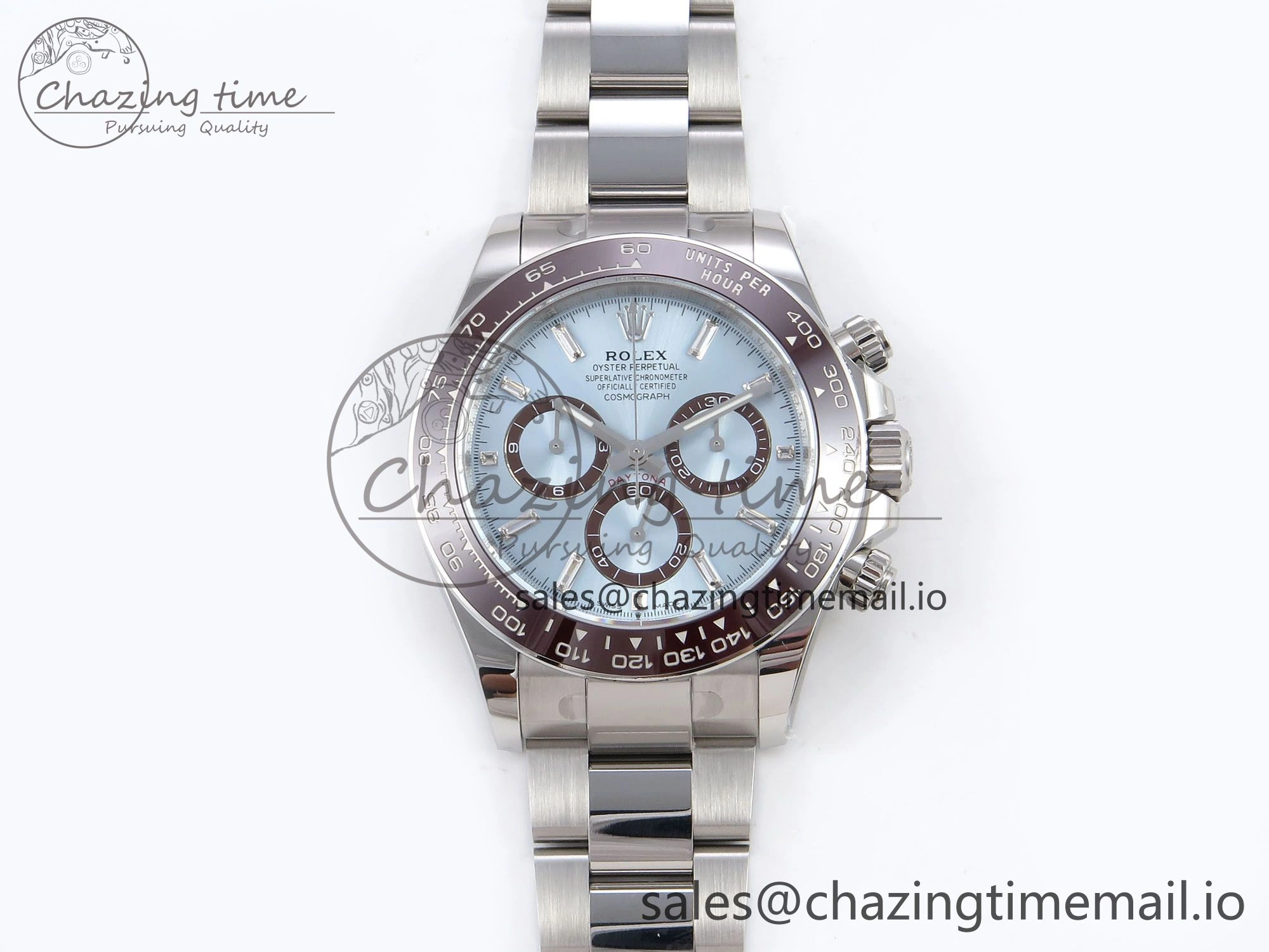 Snug Daytona 126506 APSF 1:1 Best Edition 904L Steel Ice Blue Diamonds Markers Dial on SS Braclet SH 1239