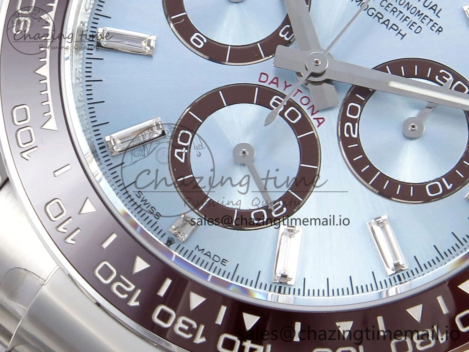 Snug Daytona 126506 APSF 1:1 Best Edition 904L Steel Ice Blue Diamonds Markers Dial on SS Braclet SH 1239