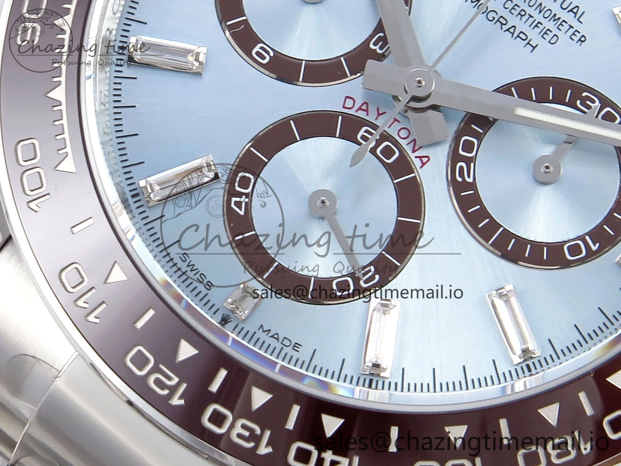 Snug Daytona 126506 APSF 1:1 Best Edition 904L Steel Ice Blue Diamonds Markers Dial on SS Braclet SH 1239