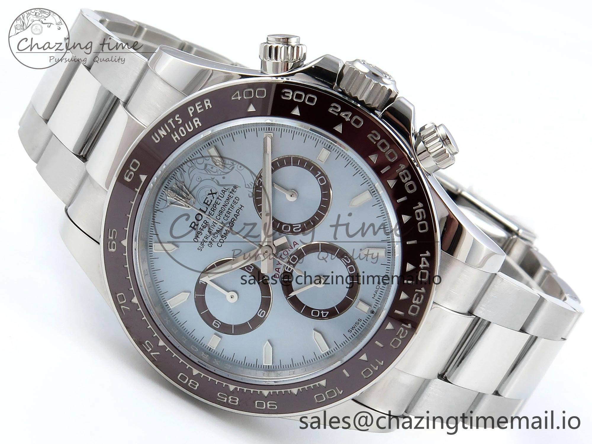 DailyWear Daytona 126506 APSF 1:1 Best Edition Ice Blue Stick Dial on SS Braclet SH 732