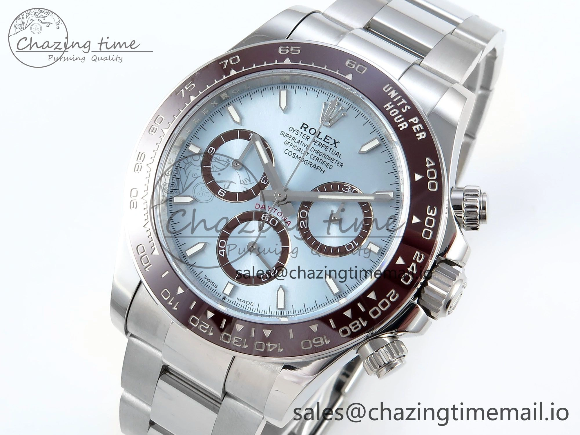 DailyWear Daytona 126506 APSF 1:1 Best Edition Ice Blue Stick Dial on SS Braclet SH 732