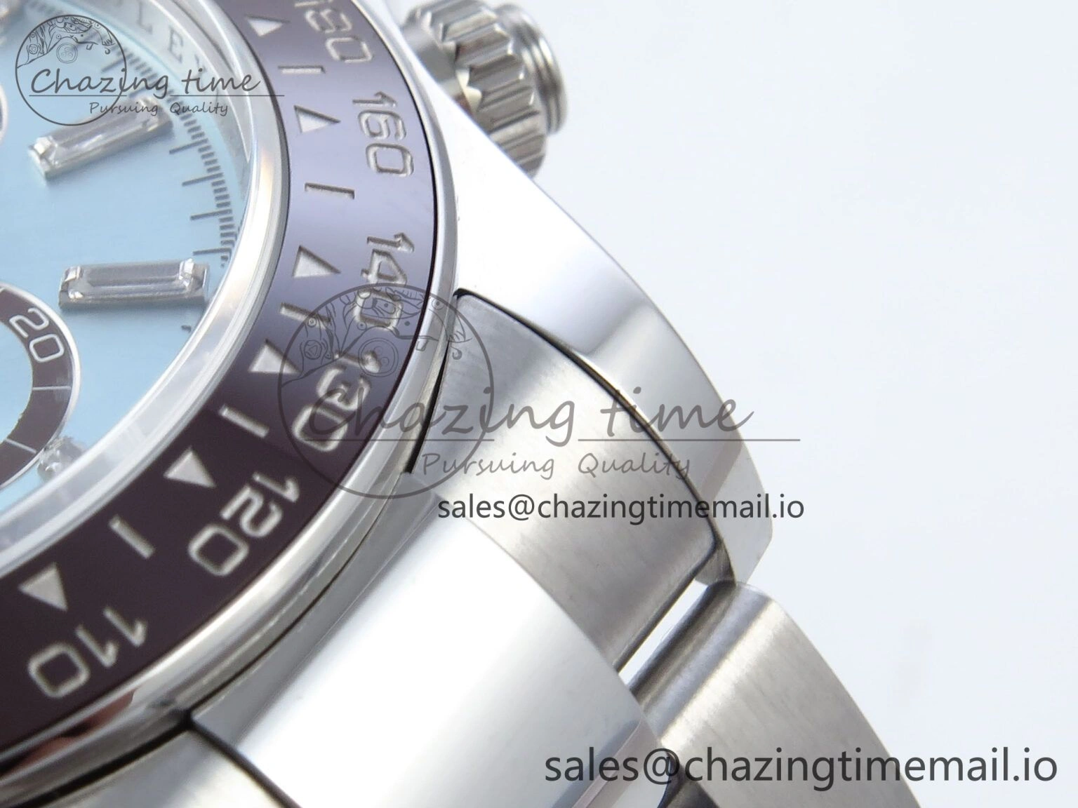 WeatherProof Daytona 126506 AR+F 1:1 Best Edition Ice Blue Diamonds Dial Lume Marker on SS Braclet SH 854