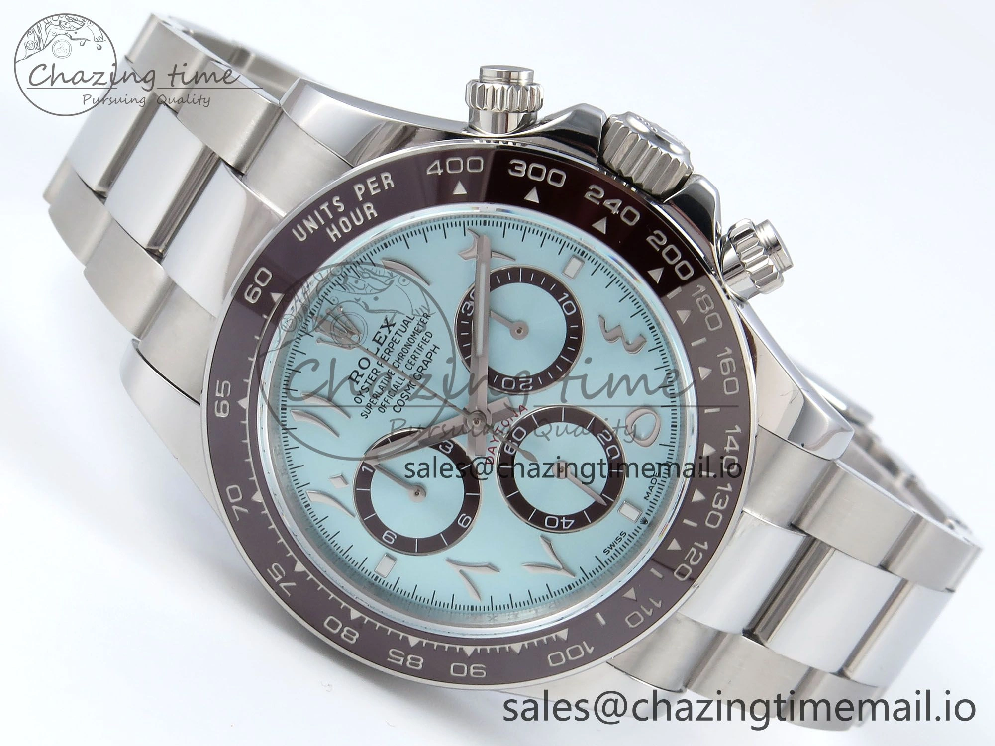 Daytona 126506 Arabic QF 1:1 Best Edition Ice Blue Dial on SS Bracelet QF4131 V QuickDry 288