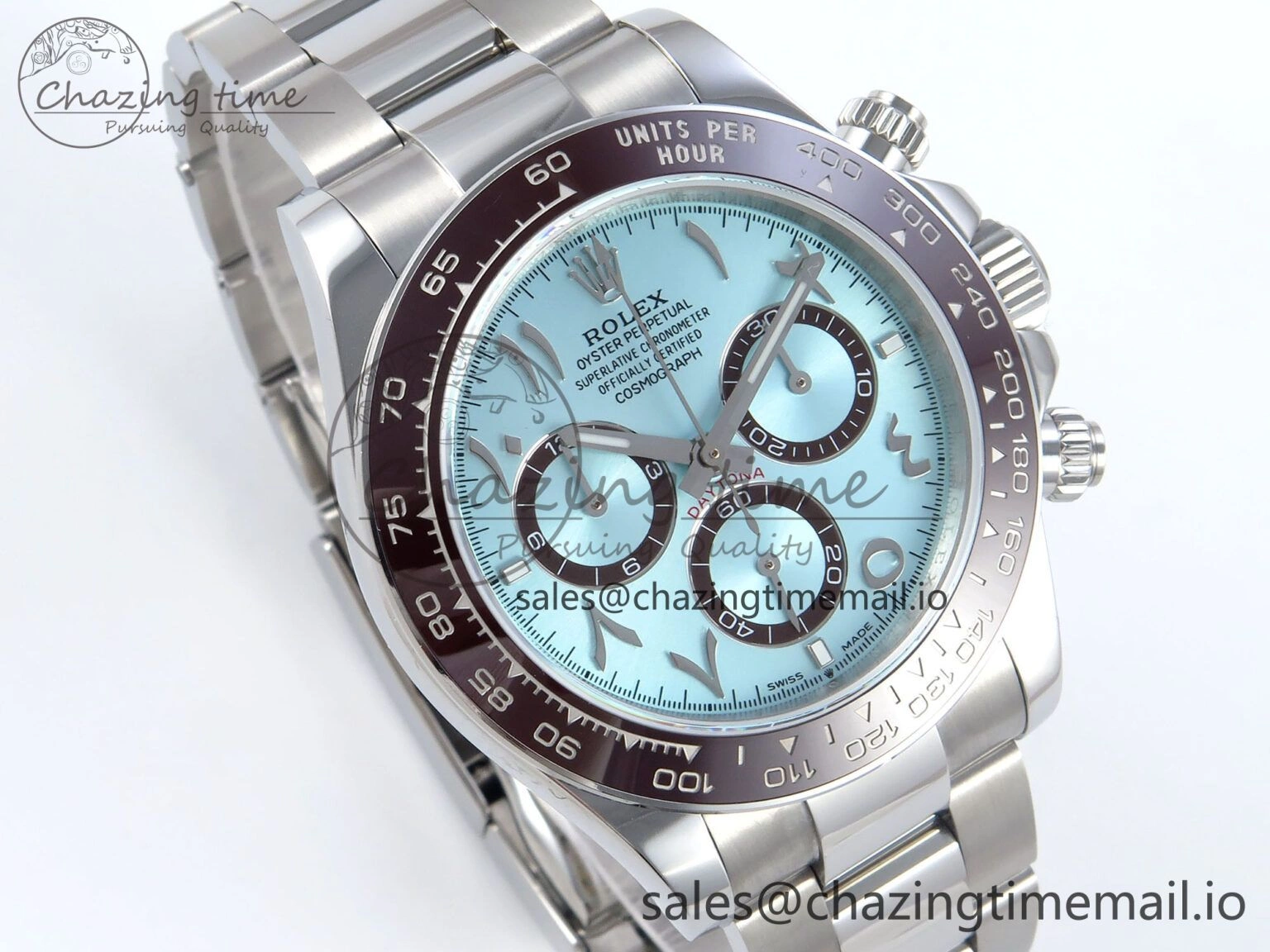 Daytona 126506 Arabic QF 1:1 Best Edition Ice Blue Dial on SS Bracelet QF4131 V QuickDry 288