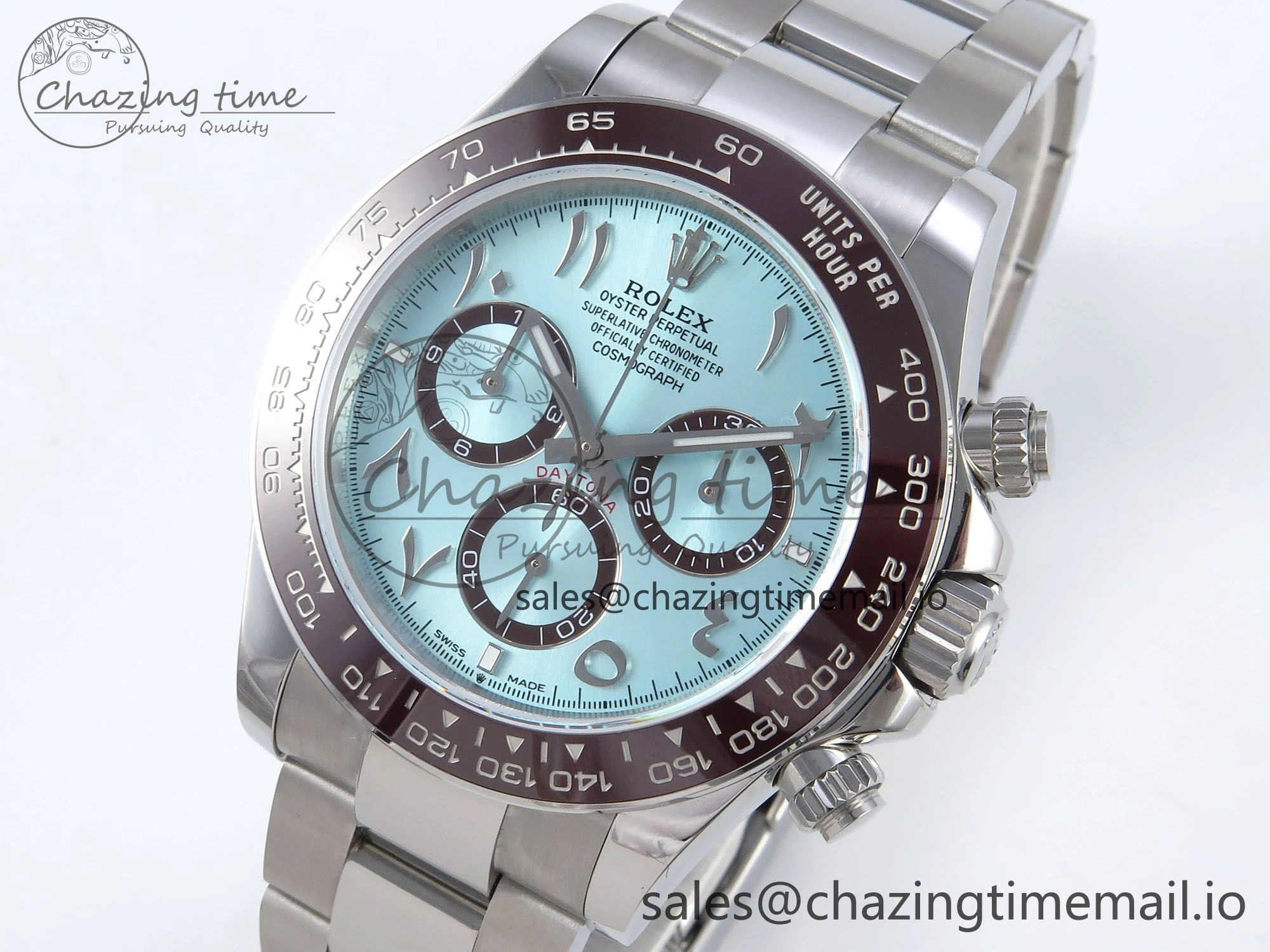 Daytona 126506 Arabic QF 1:1 Best Edition Ice Blue Dial on SS Bracelet QF4131 V QuickDry 288