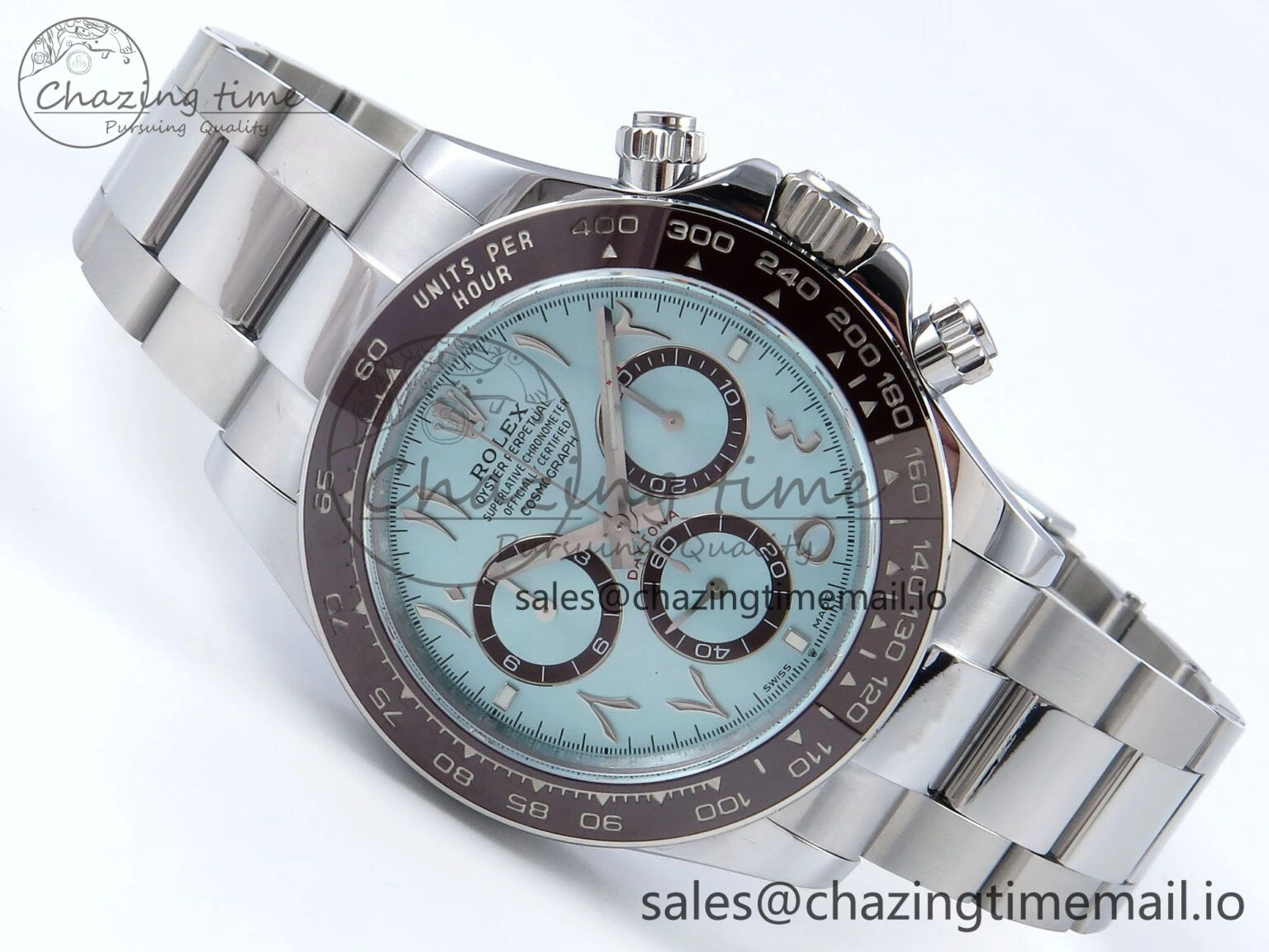 Durable Daytona 126506 Arabic QF 1:1 Best Edition Ice Blue Dial on SS Bracelet SH4131 V6 (Gain Weight) 372