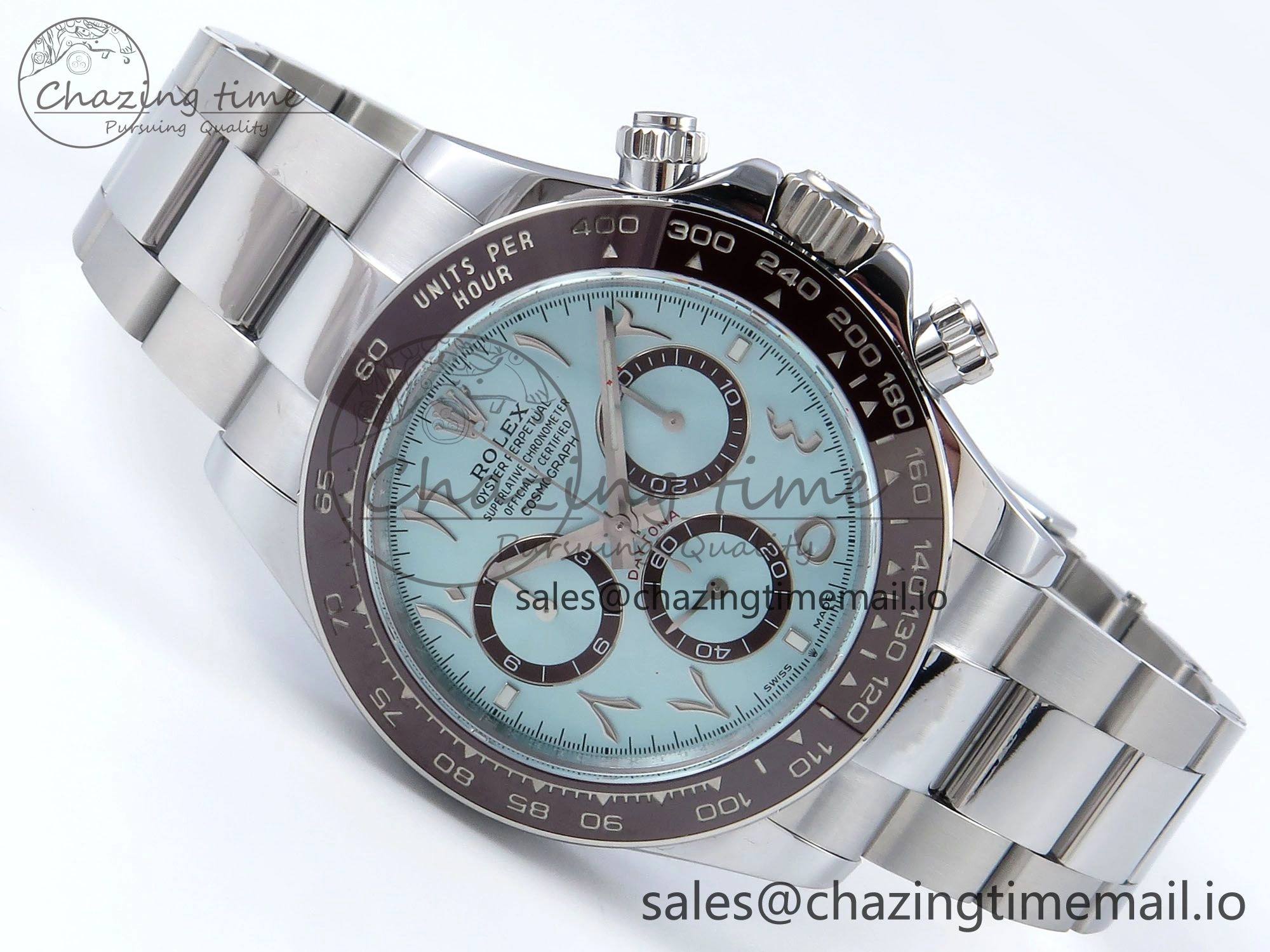 Durable Daytona 126506 Arabic QF 1:1 Best Edition Ice Blue Dial on SS Bracelet SH4131 V6 (Gain Weight) 372