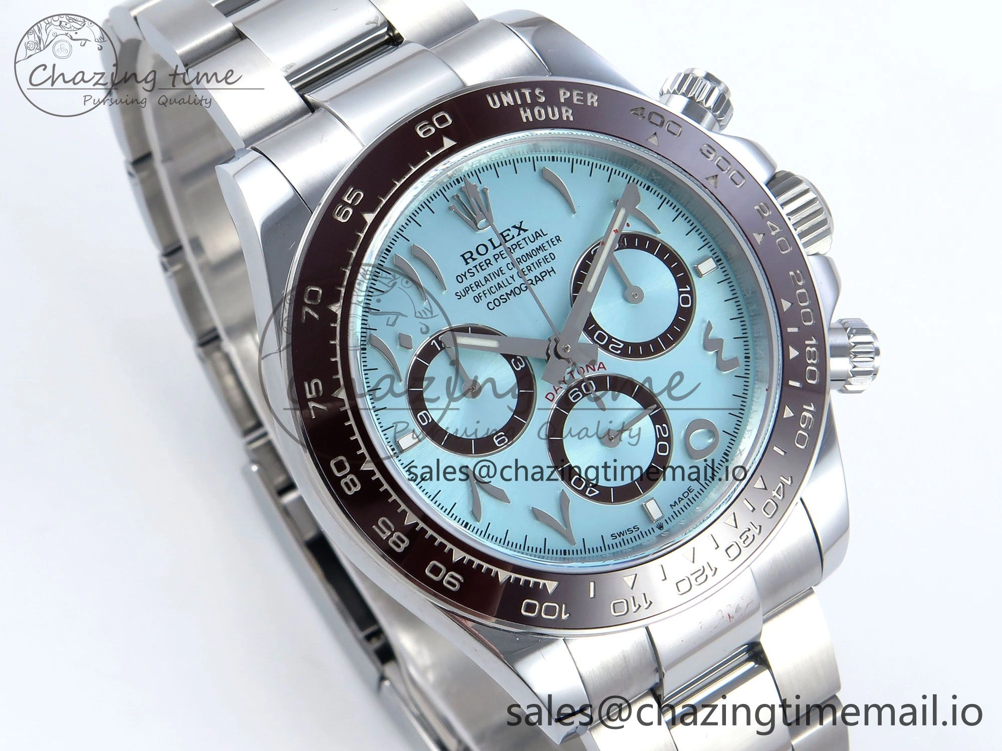 Durable Daytona 126506 Arabic QF 1:1 Best Edition Ice Blue Dial on SS Bracelet SH4131 V6 (Gain Weight) 372