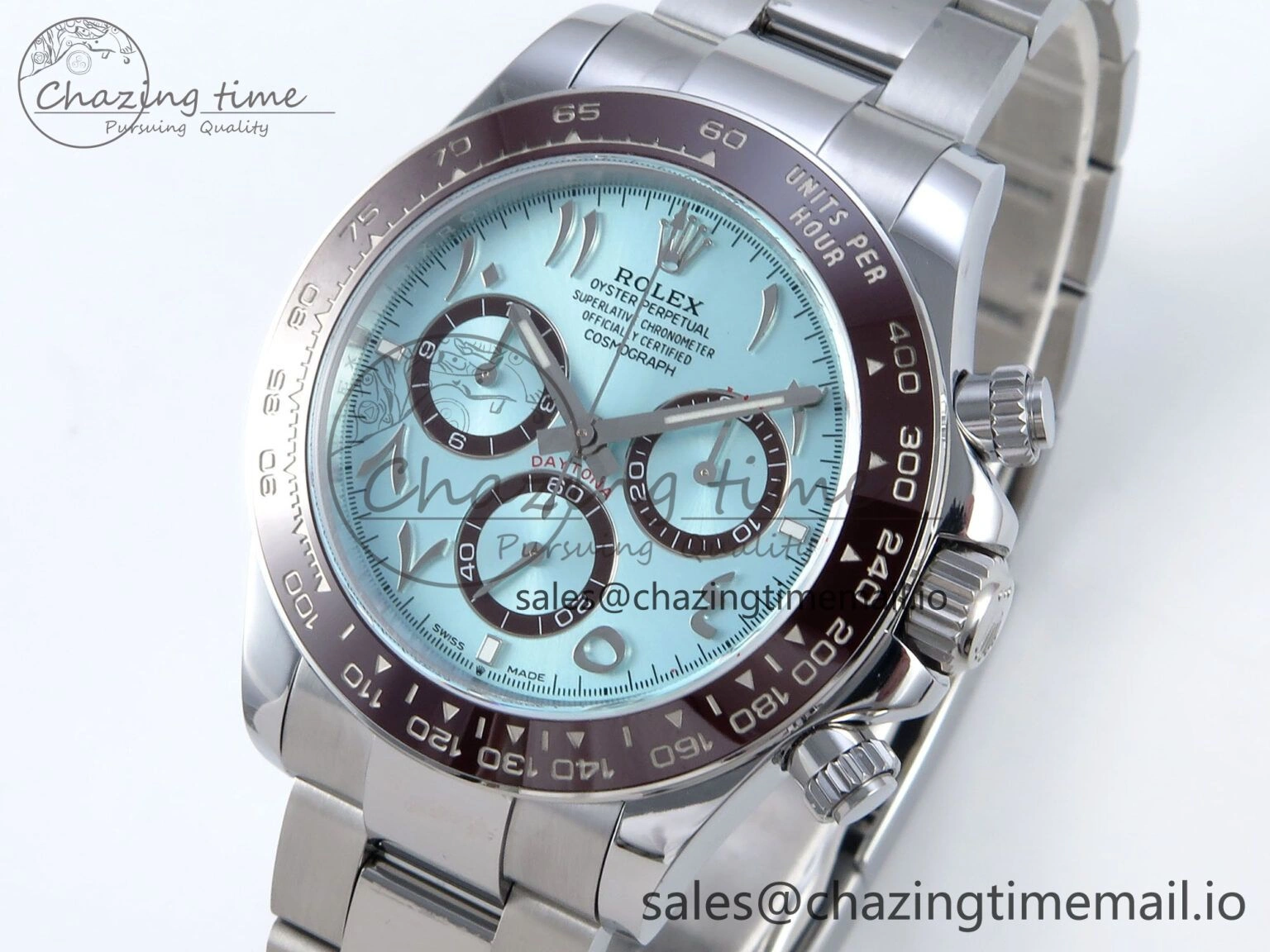Durable Daytona 126506 Arabic QF 1:1 Best Edition Ice Blue Dial on SS Bracelet SH4131 V6 (Gain Weight) 372