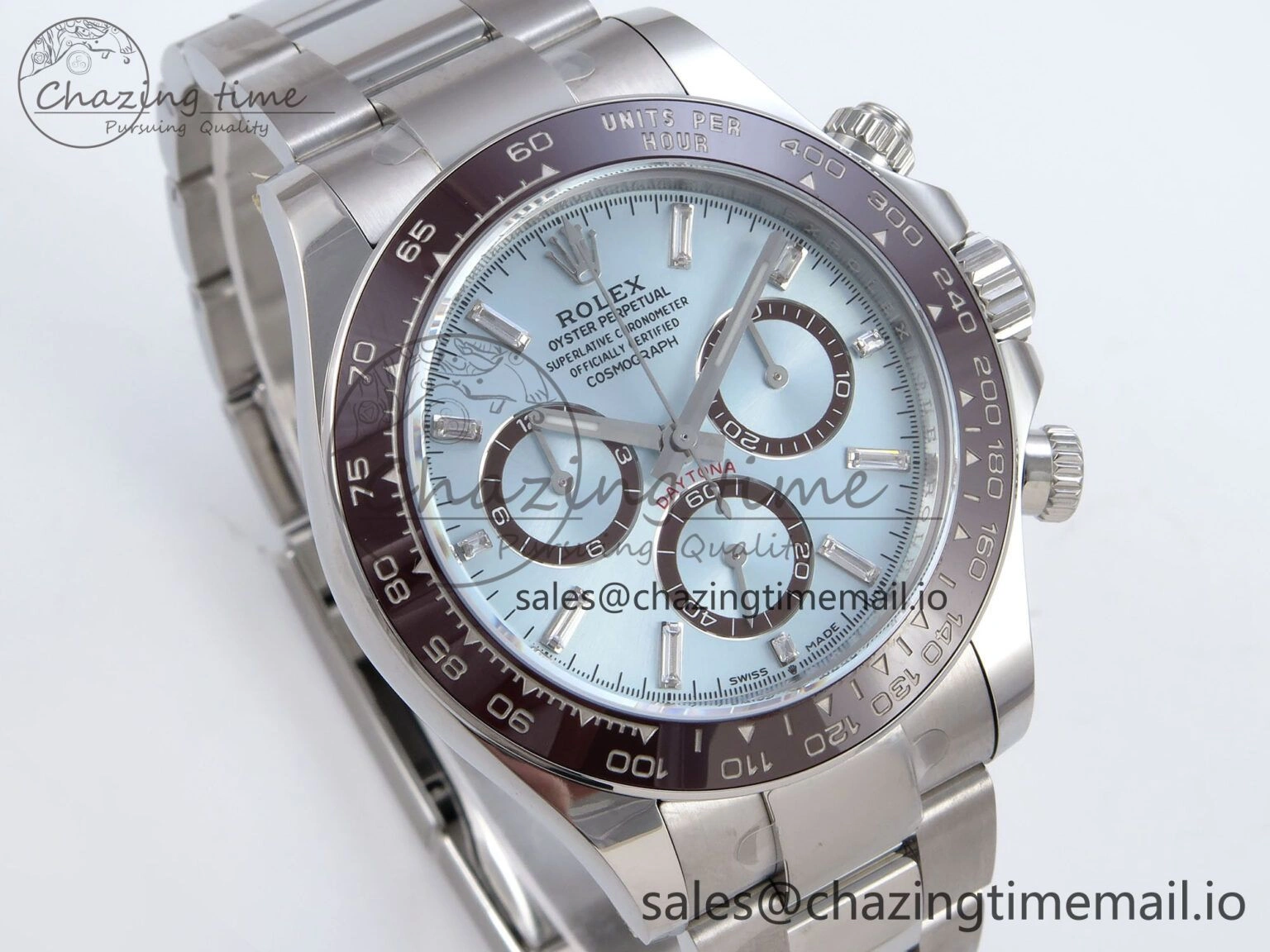 Daytona 126506 QF+ 1:1 Best Edition 904L Steel Ice Blue Diamonds Dial on SS Bracelet SH Lightweight 864