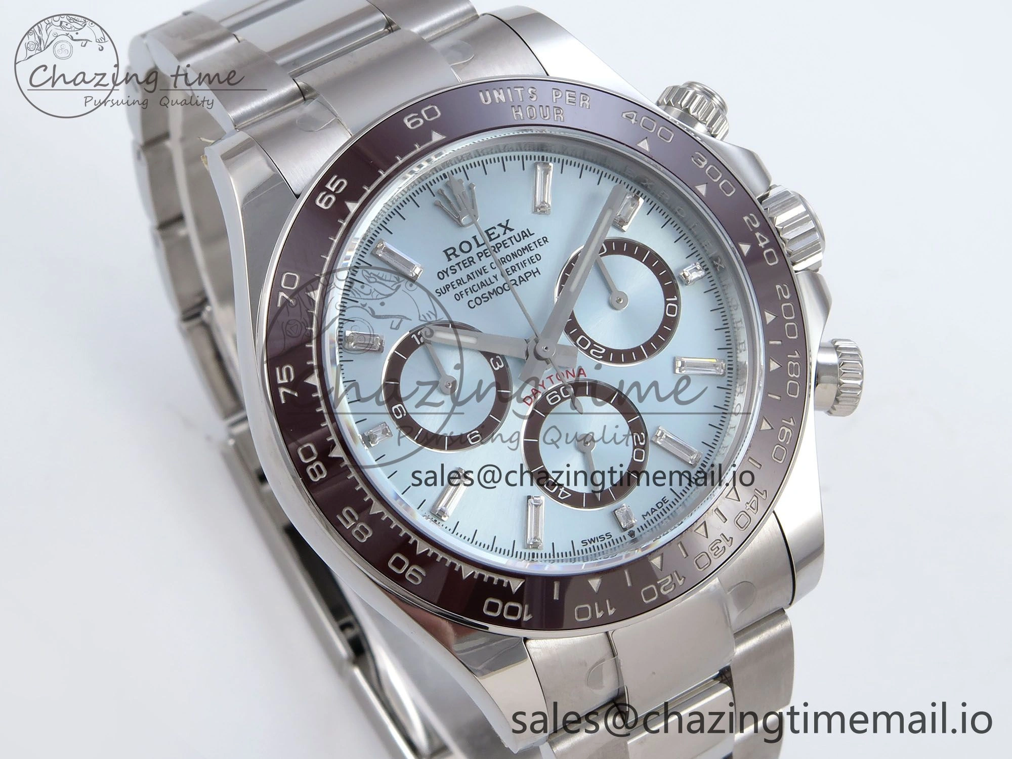 Daytona 126506 QF+ 1:1 Best Edition 904L Steel Ice Blue Diamonds Dial on SS Bracelet SH Lightweight 864