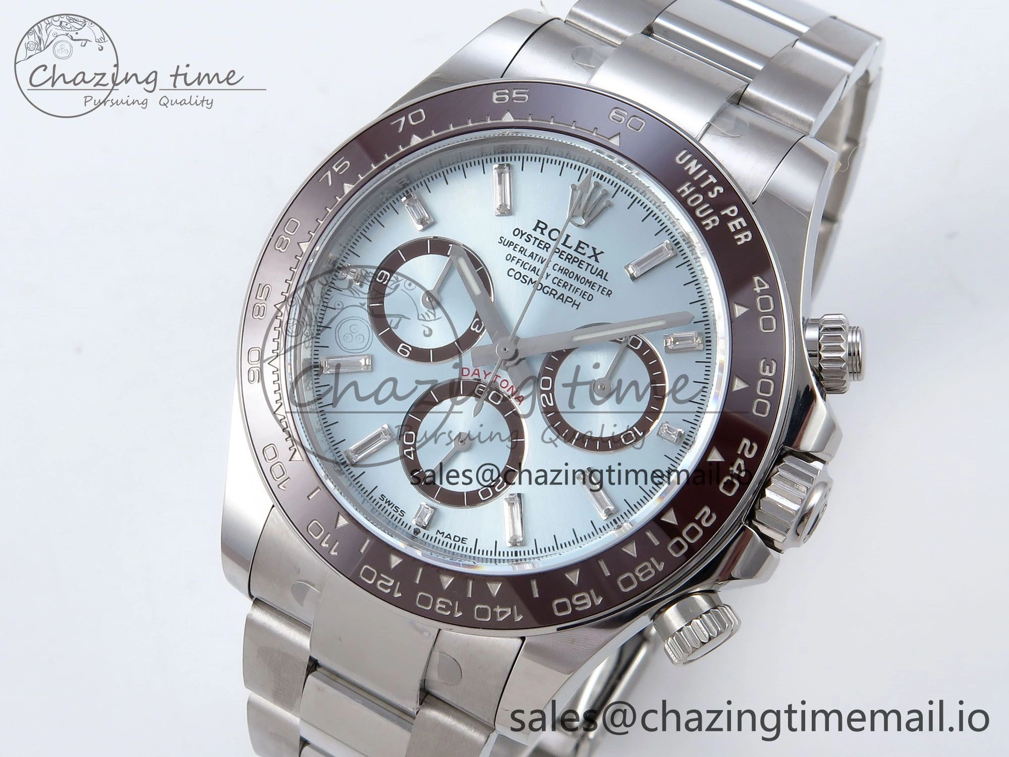 Daytona 126506 QF+ 1:1 Best Edition 904L Steel Ice Blue Diamonds Dial on SS Bracelet SH Lightweight 864