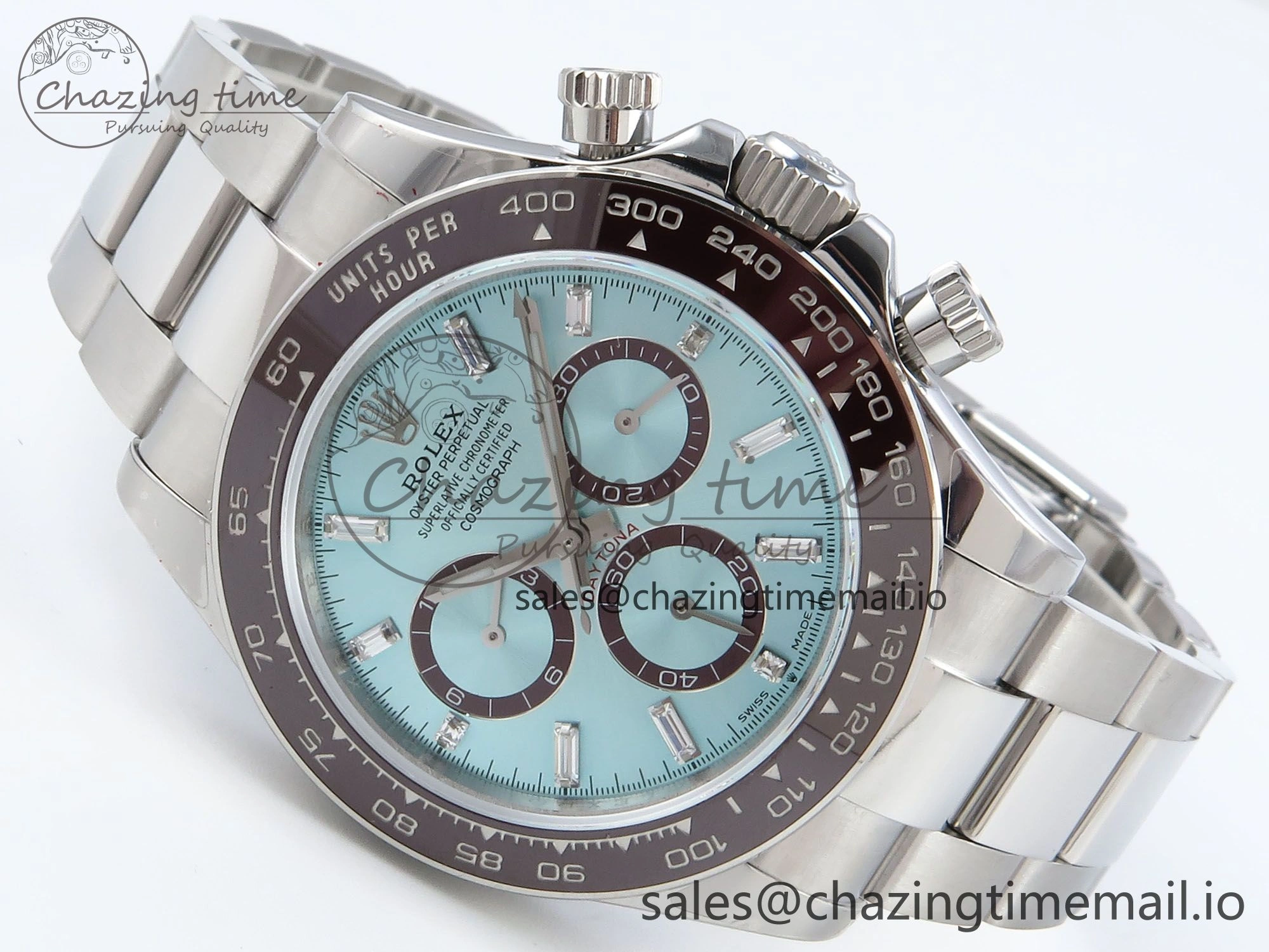 Daytona 126506 QF 1:1 Best Edition Ice Blue Crystal Dial on SS Bracelet Strap SH4131 V Efficient 725