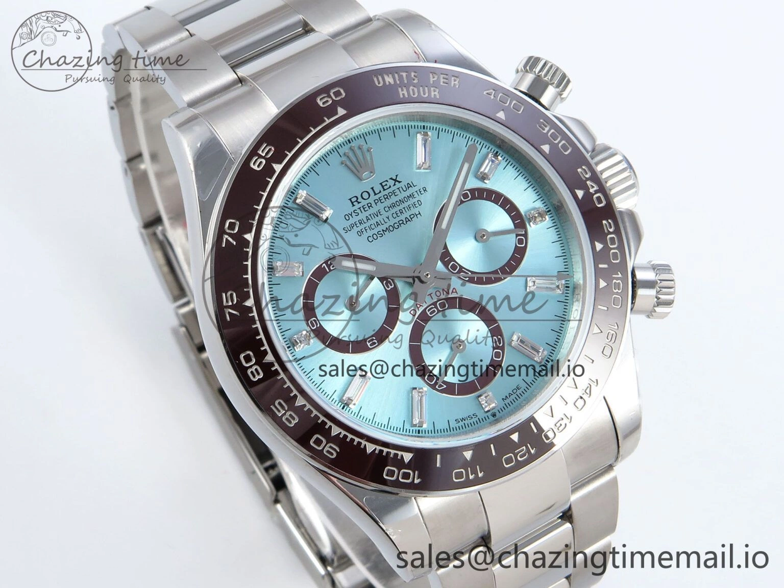 Daytona 126506 QF 1:1 Best Edition Ice Blue Crystal Dial on SS Bracelet Strap SH4131 V Efficient 725