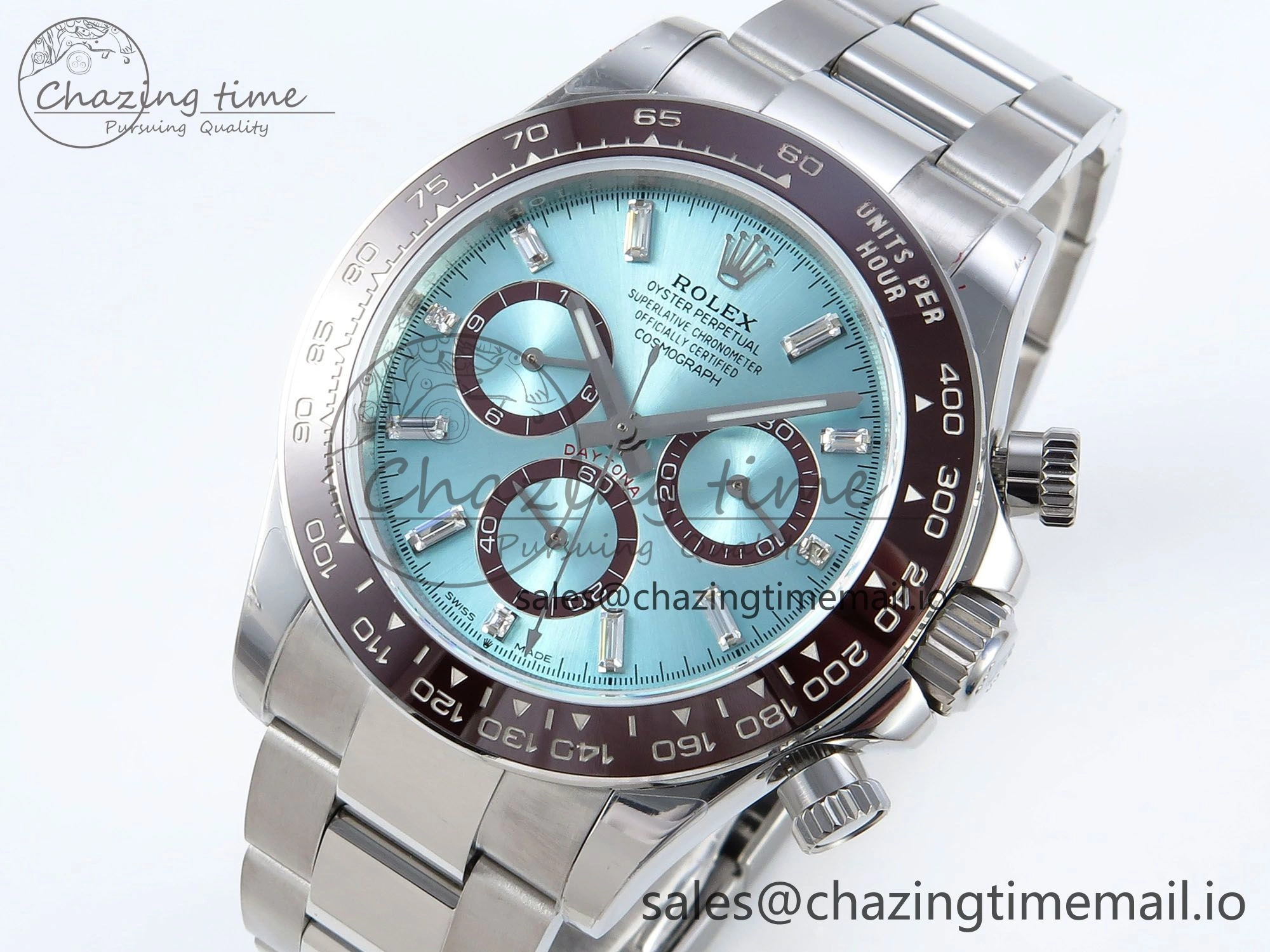 Daytona 126506 QF 1:1 Best Edition Ice Blue Crystal Dial on SS Bracelet Strap SH4131 V Efficient 725