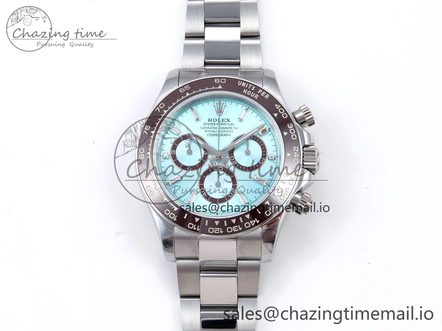 Stretchable Daytona 126506 QF 1:1 Best Edition Ice Blue Dial Crystal Marker on SS YG Bracelet SH4131 V6 (Gain Weight） 1089