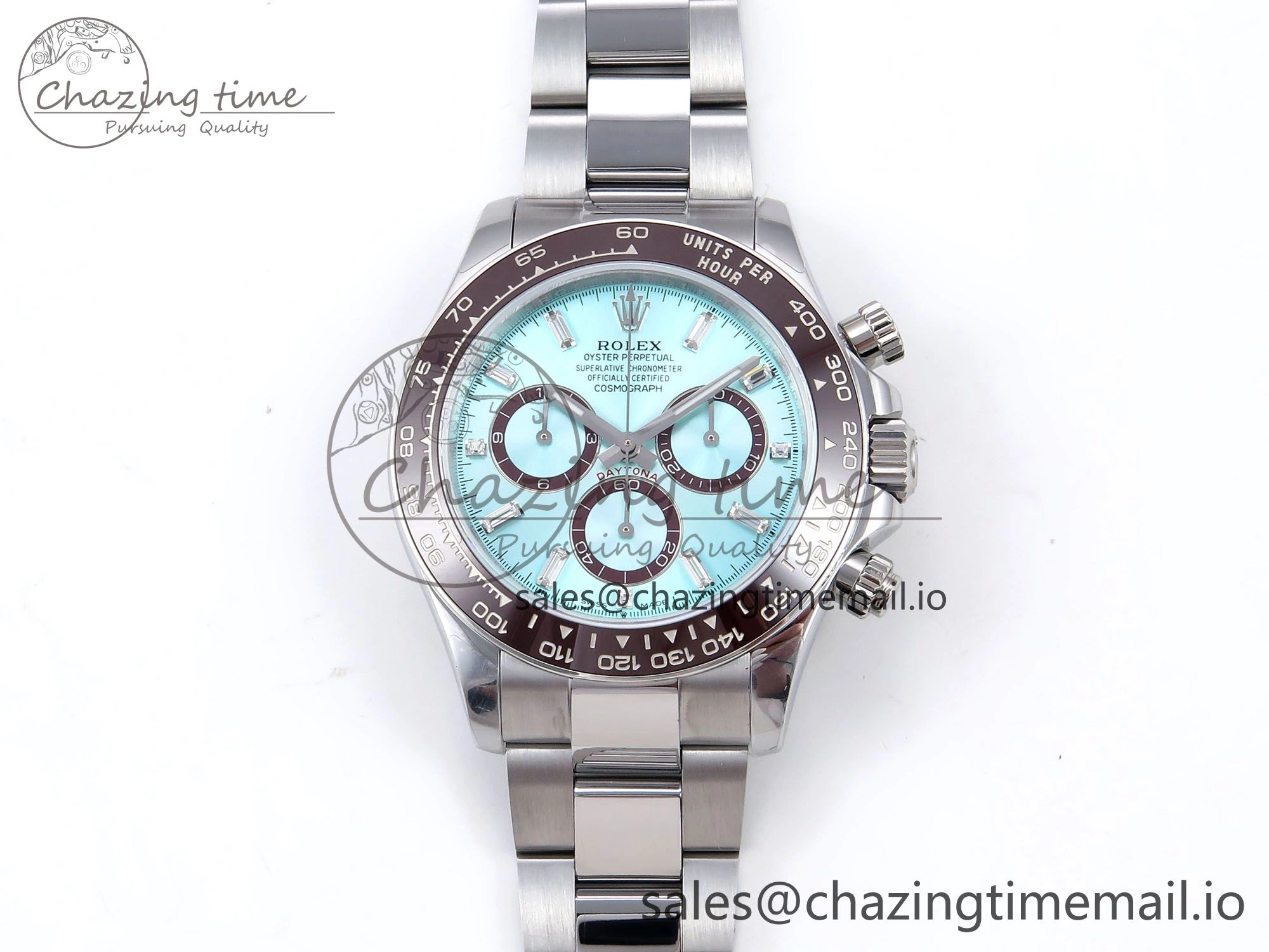 Stretchable Daytona 126506 QF 1:1 Best Edition Ice Blue Dial Crystal Marker on SS YG Bracelet SH4131 V6 (Gain Weight） 1089