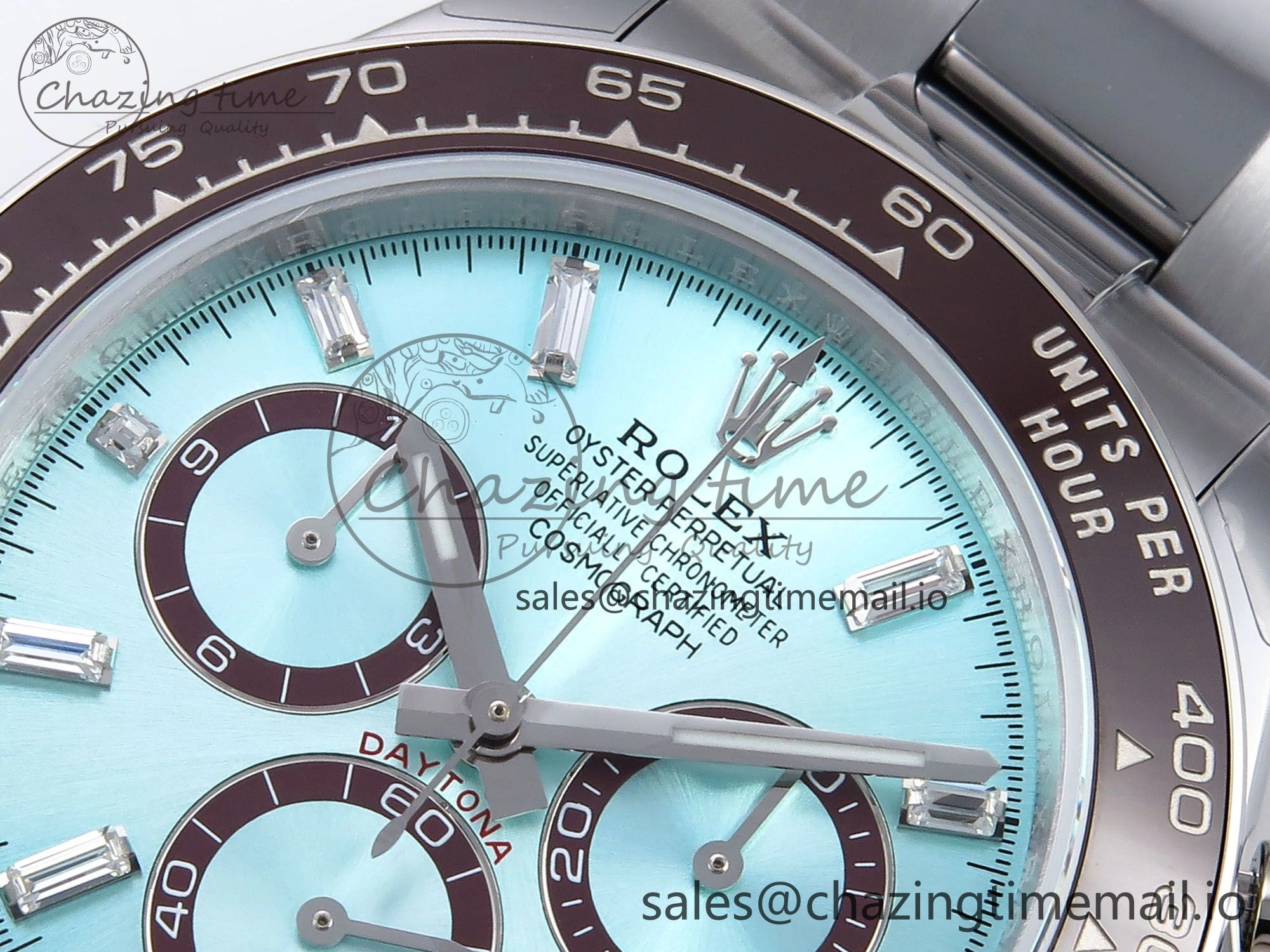 Stretchable Daytona 126506 QF 1:1 Best Edition Ice Blue Dial Crystal Marker on SS YG Bracelet SH4131 V6 (Gain Weight） 1089