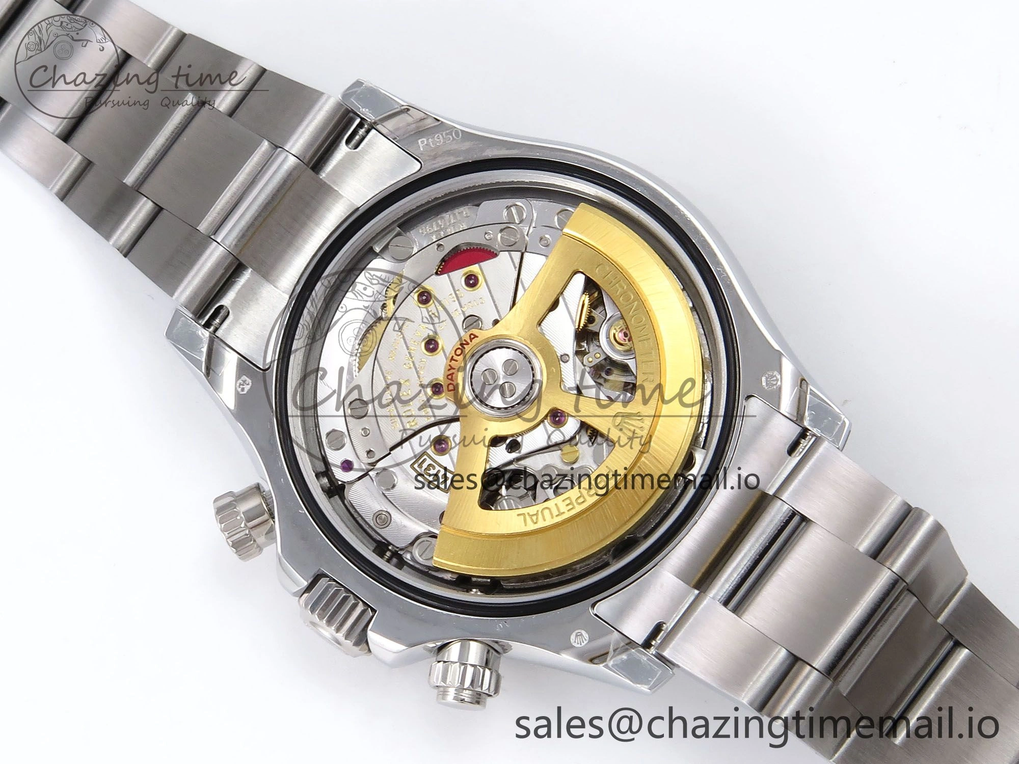 Stretchable Daytona 126506 QF 1:1 Best Edition Ice Blue Dial Crystal Marker on SS YG Bracelet SH4131 V6 (Gain Weight） 1089