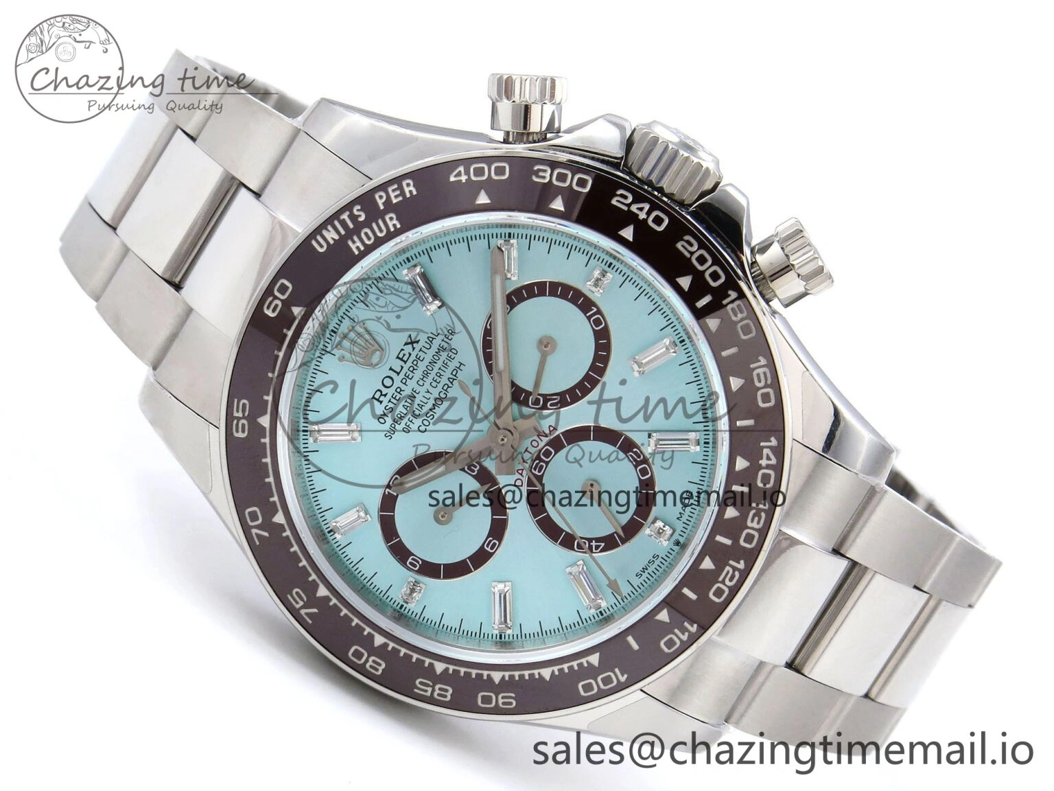 Daytona 126506 QF 1:1 Best Edition Ice Blue Dial Crystal Marker on SS YG Braclet SH4131 V Stylish 1271