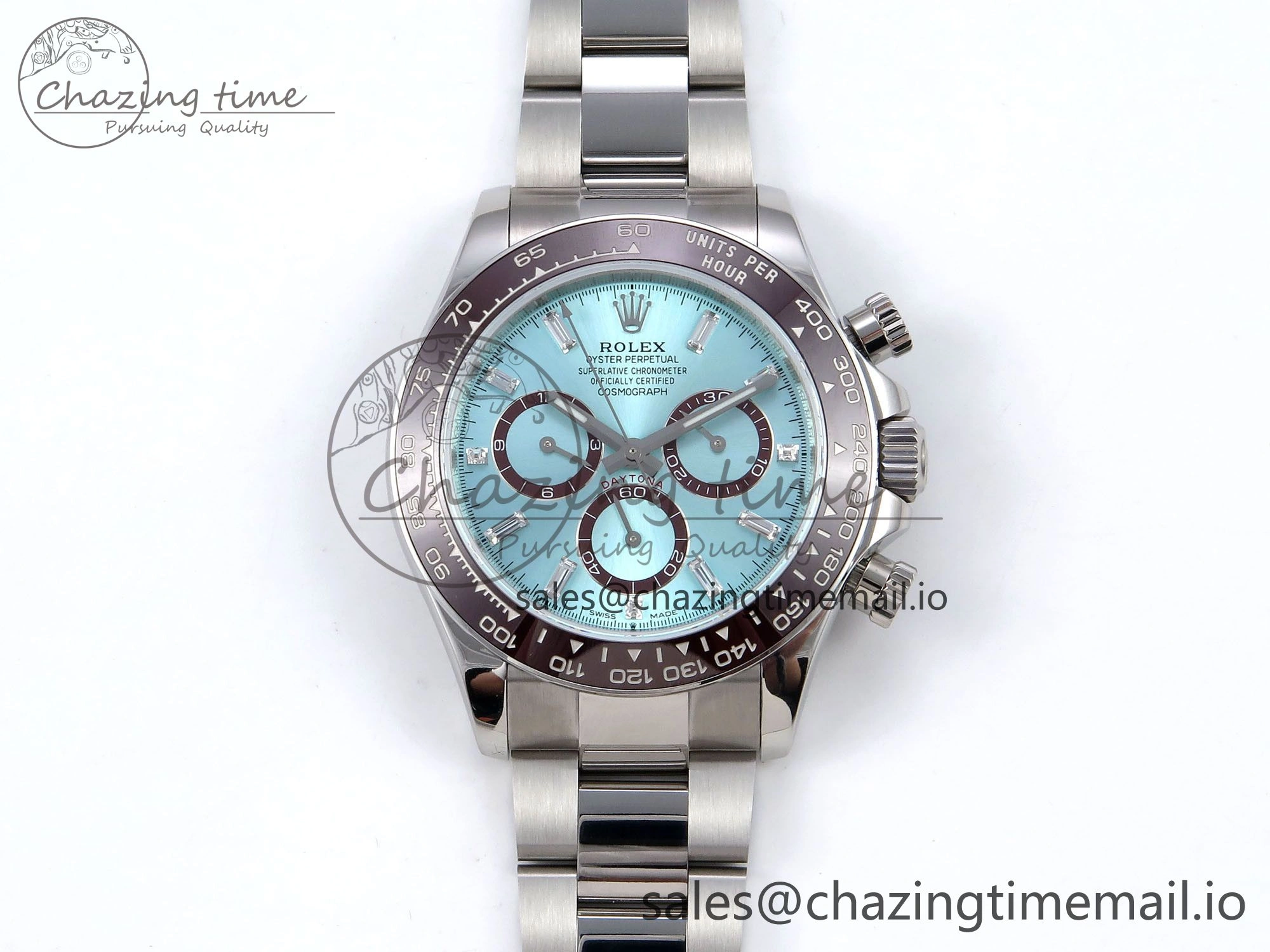 Daytona 126506 QF 1:1 Best Edition Ice Blue Dial Crystal Marker on SS YG Braclet SH4131 V Stylish 1271