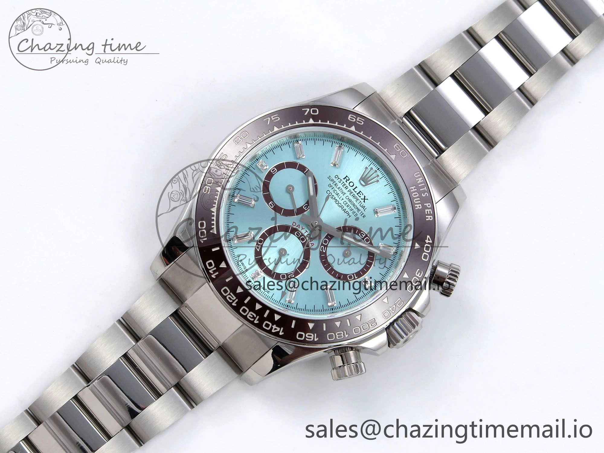 Daytona 126506 QF 1:1 Best Edition Ice Blue Dial Crystal Marker on SS YG Braclet SH4131 V Stylish 1271