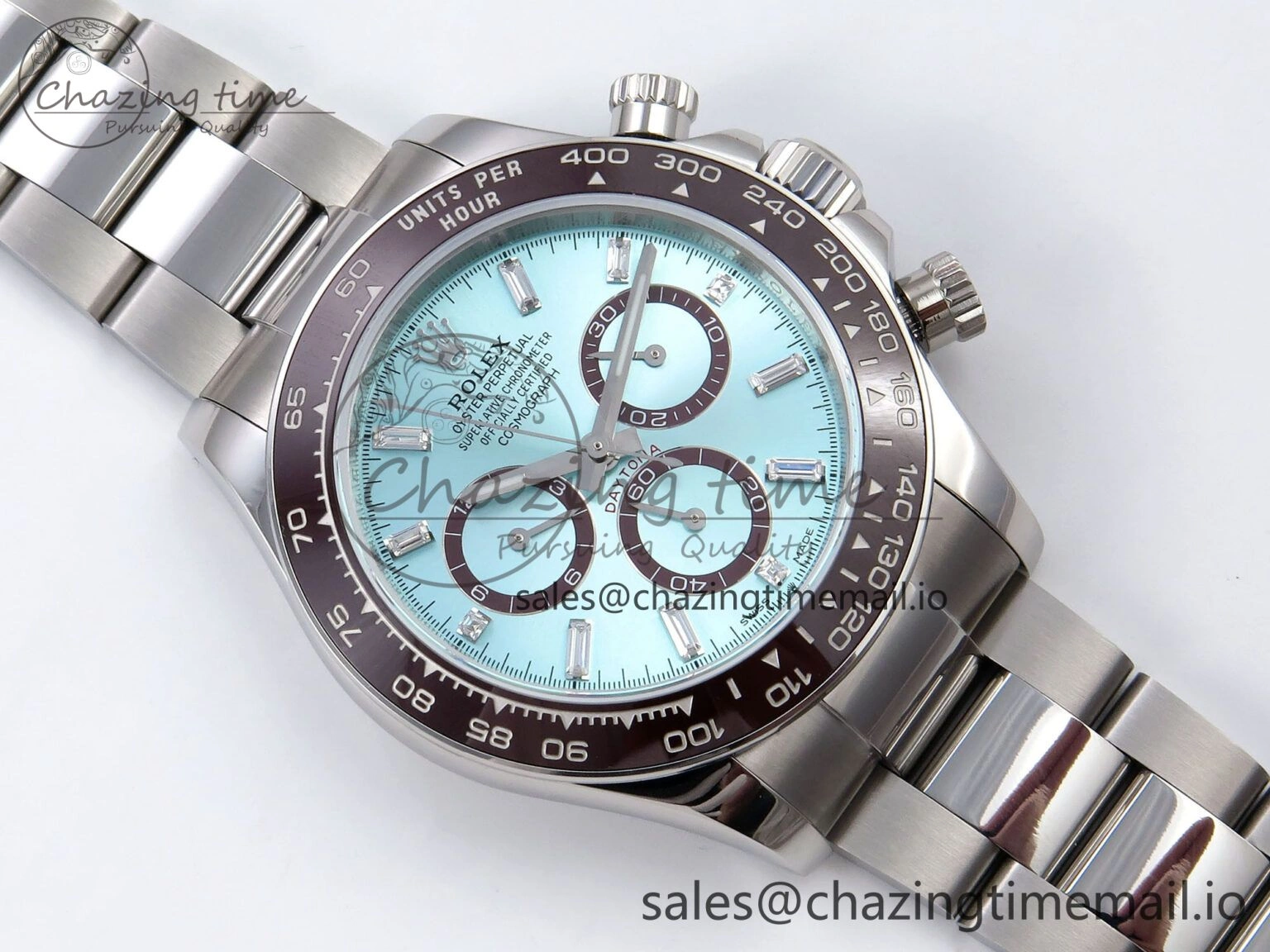Daytona 126506 QF 1:1 Best Edition Ice Blue Dial Crystal Marker on SS YG Braclet SH4131 V Stylish 1271